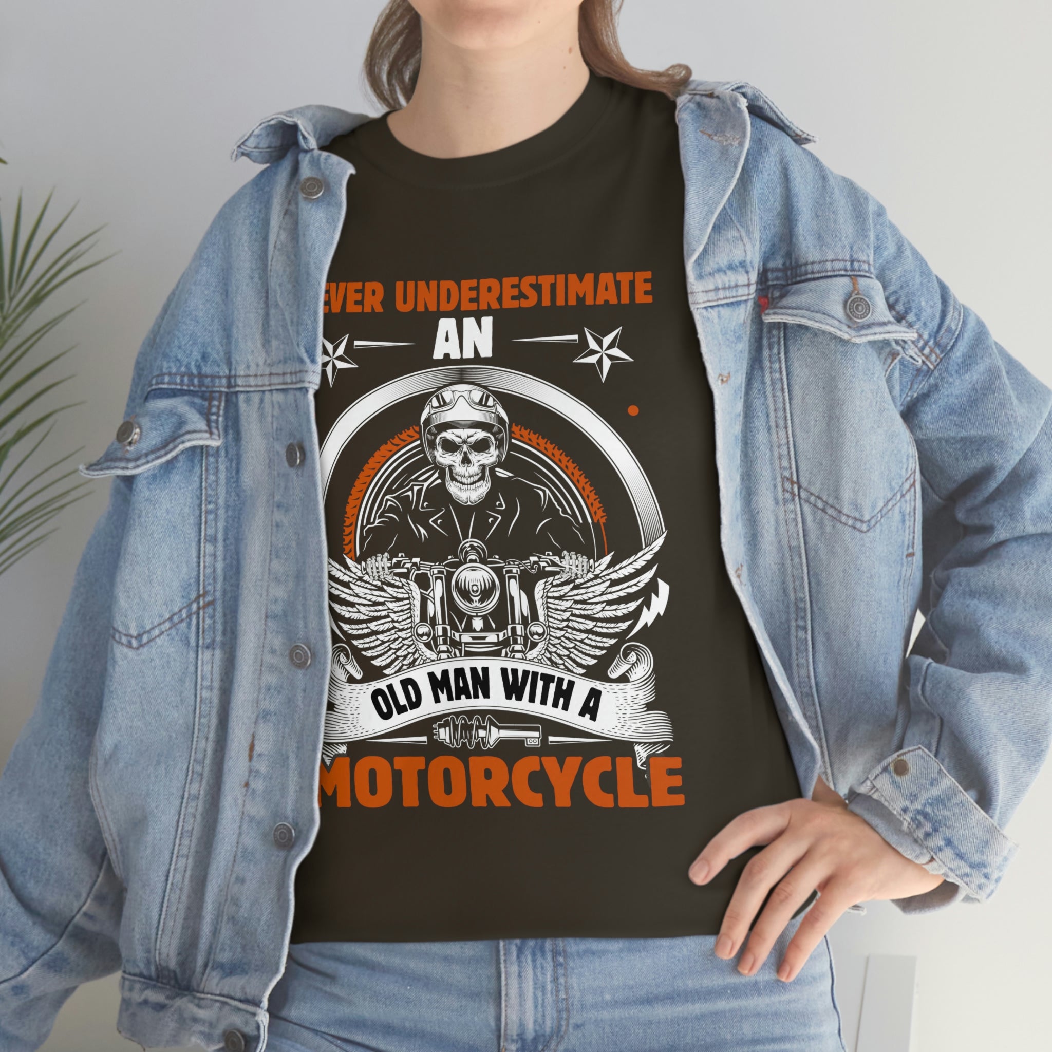 Funny Old Man Grandpa Geezer Motorcycle T-Shirt