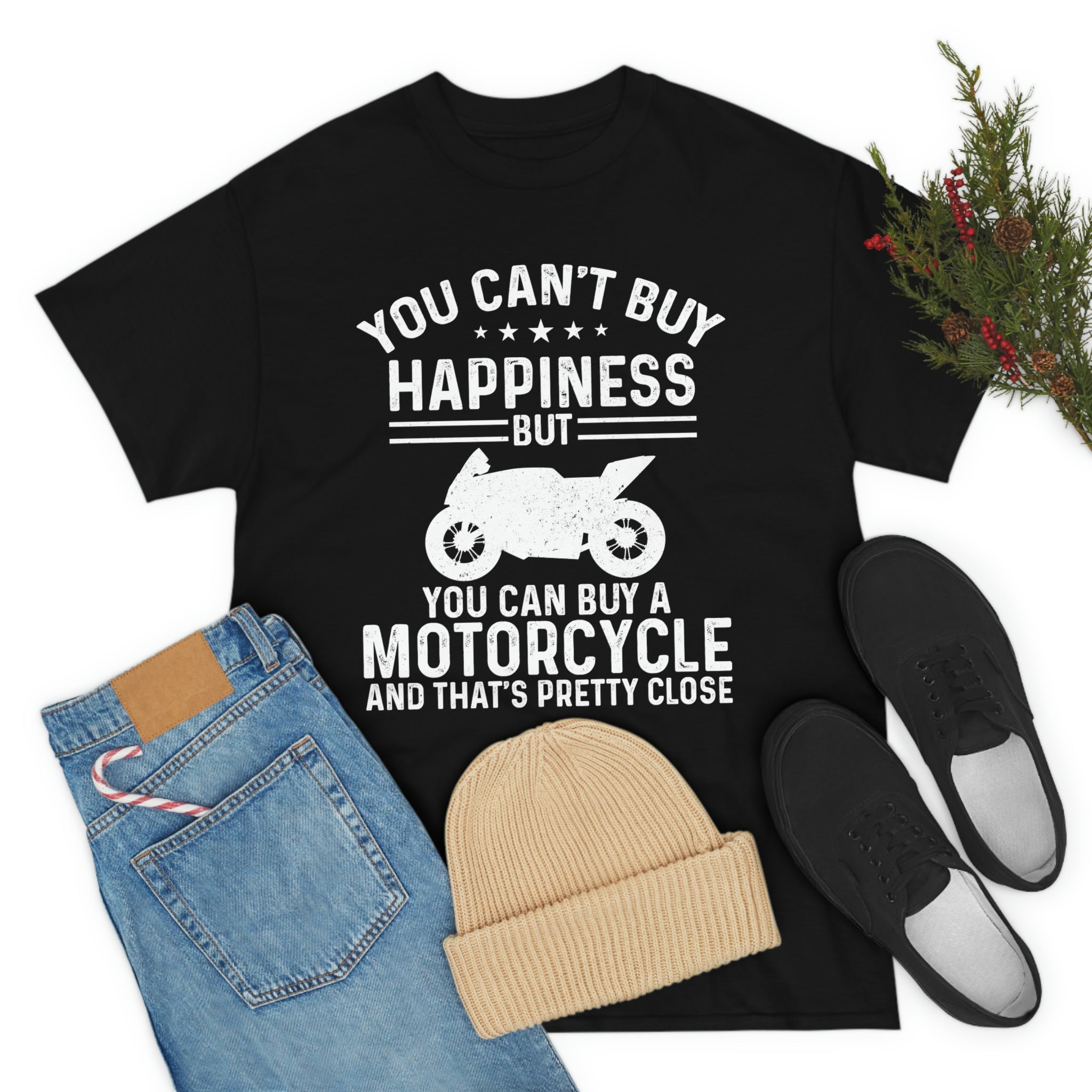 Biker Wear Funny You Cant Buy Happiness but you Can Buy a Motorcycle Bike Night Bike Week T-Shirt