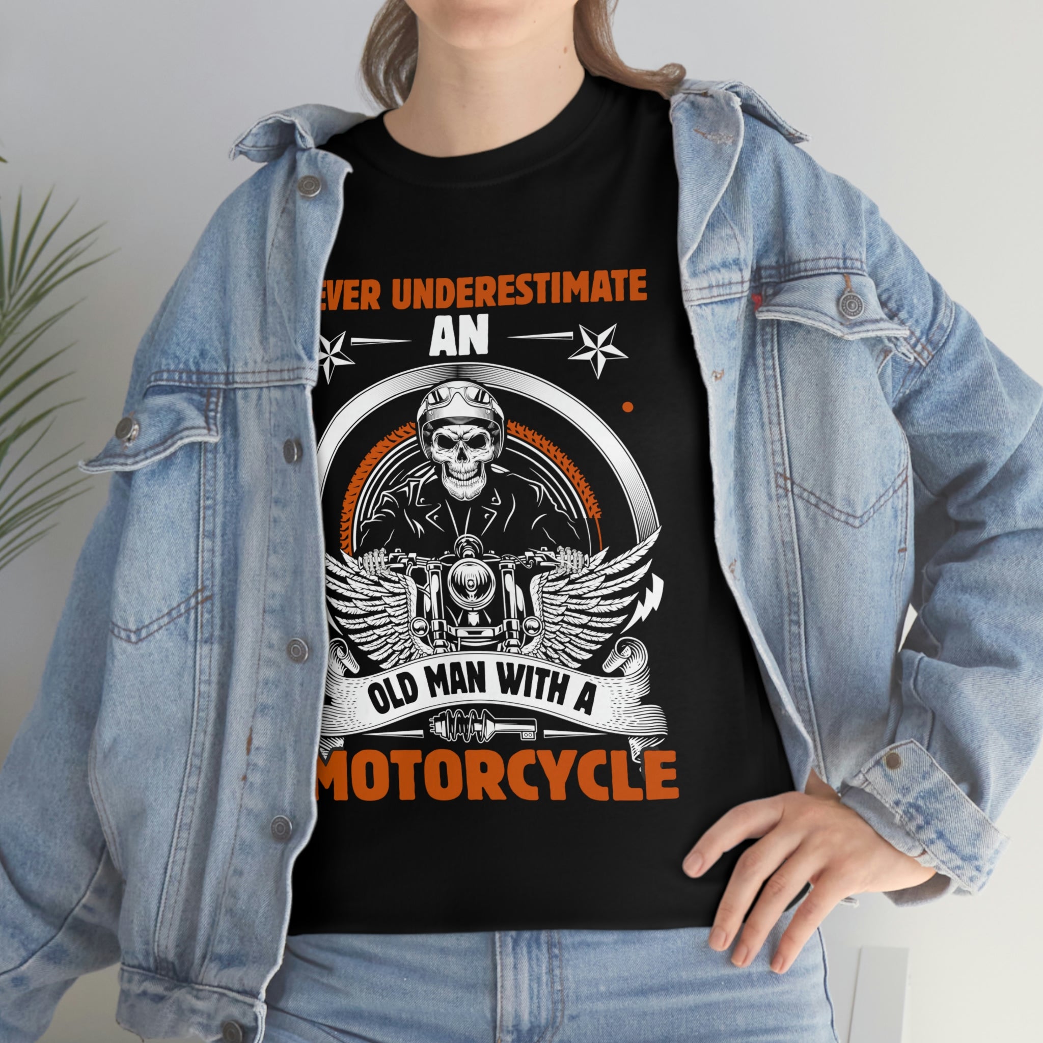 Funny Old Man Grandpa Geezer Motorcycle T-Shirt