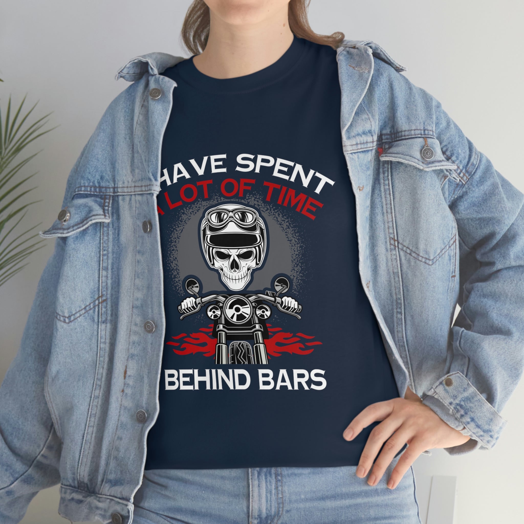 Biker Wear Motorcyclist Life Behind Bars Funny Motorcycle Bike Night Bike Week T-Shirt