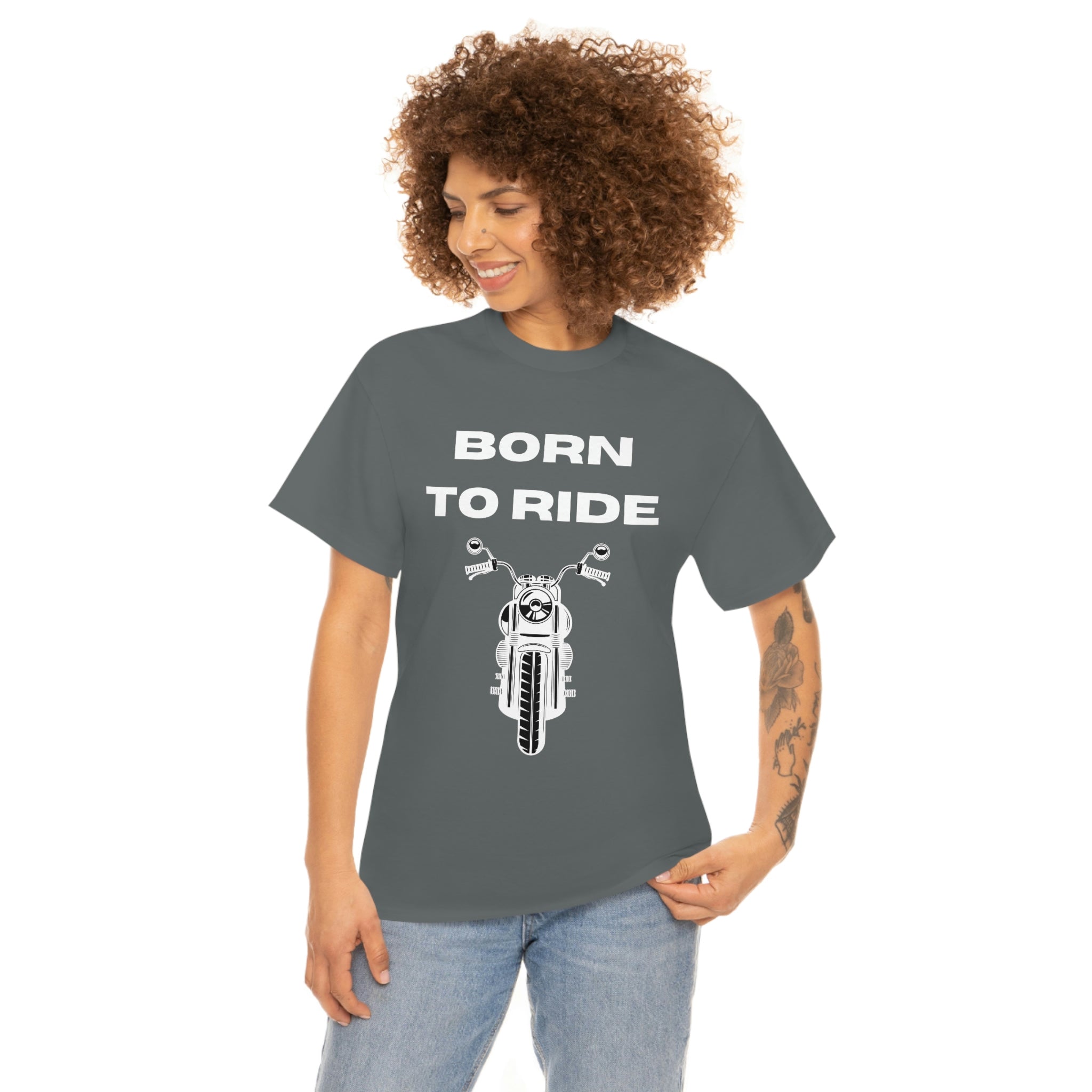 Unisex Funny Born to Ride Motorcycle T-Shirt