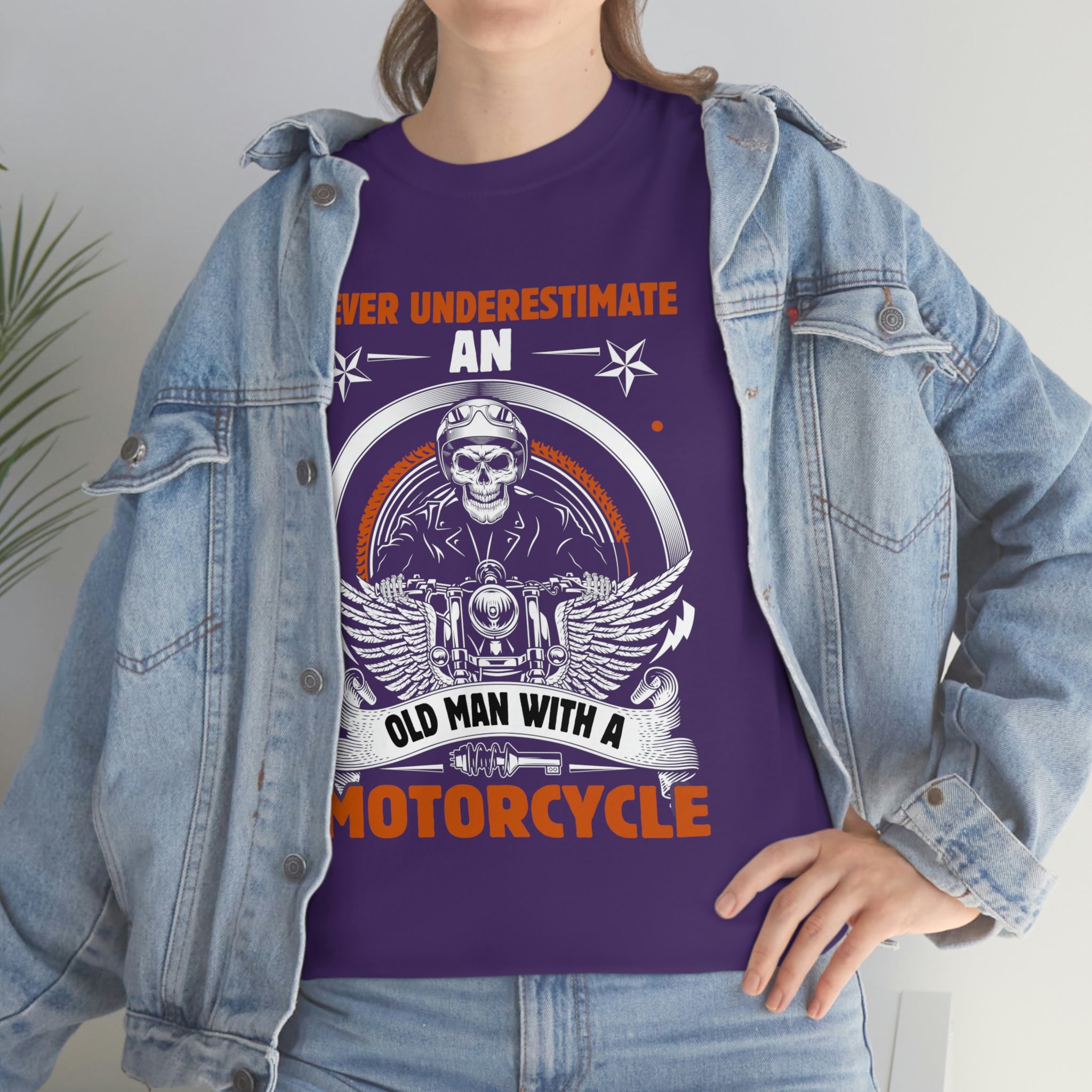 Funny Old Man Grandpa Geezer Motorcycle T-Shirt