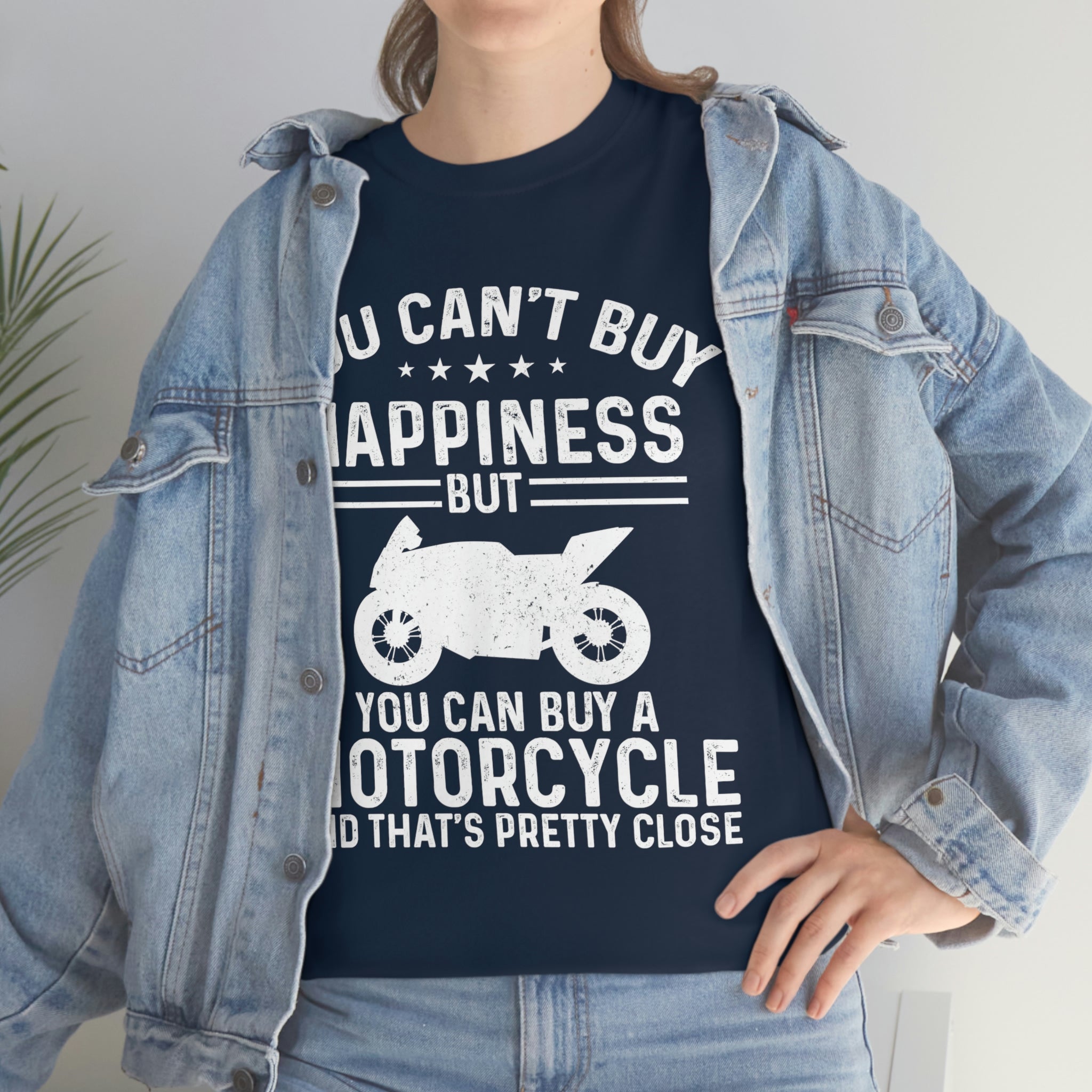 Biker Wear Funny You Cant Buy Happiness but you Can Buy a Motorcycle Bike Night Bike Week T-Shirt