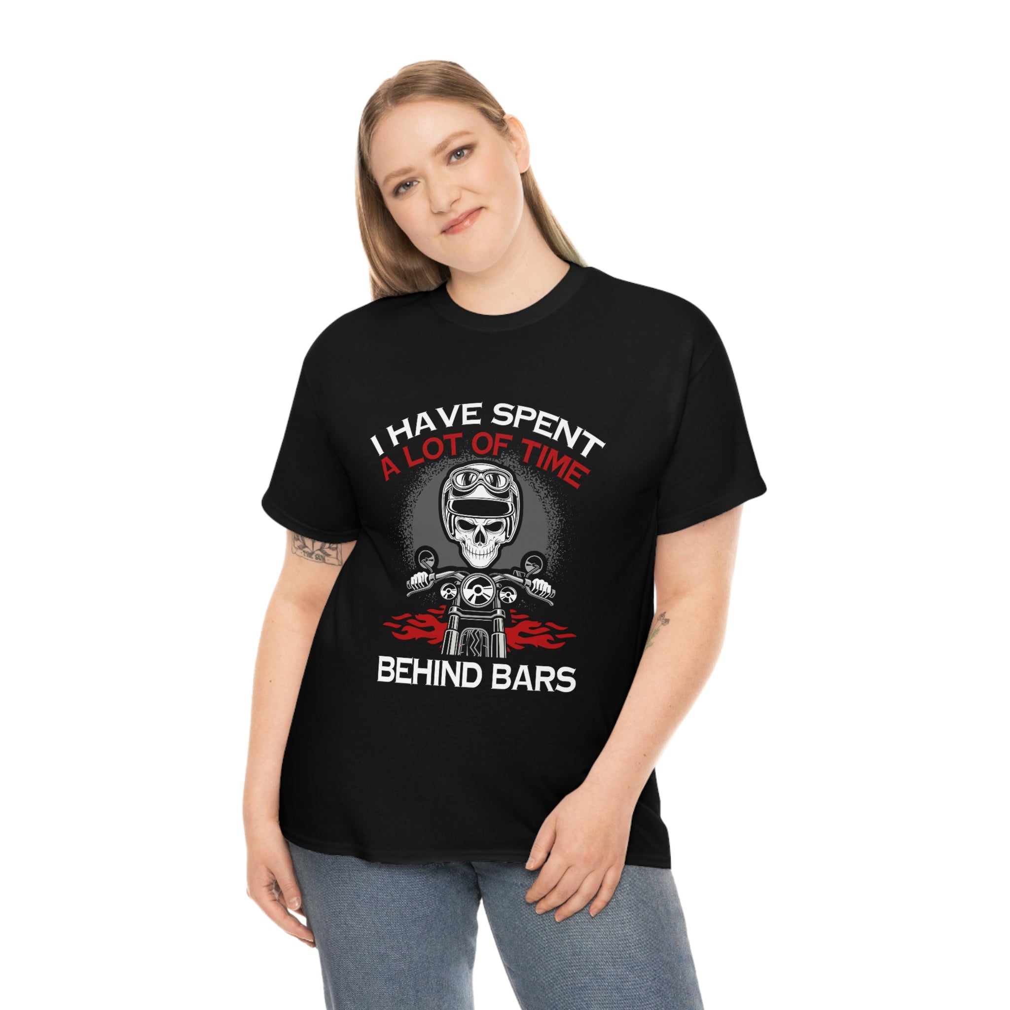 Biker Wear Motorcyclist Life Behind Bars Funny Motorcycle Bike Night Bike Week T-Shirt