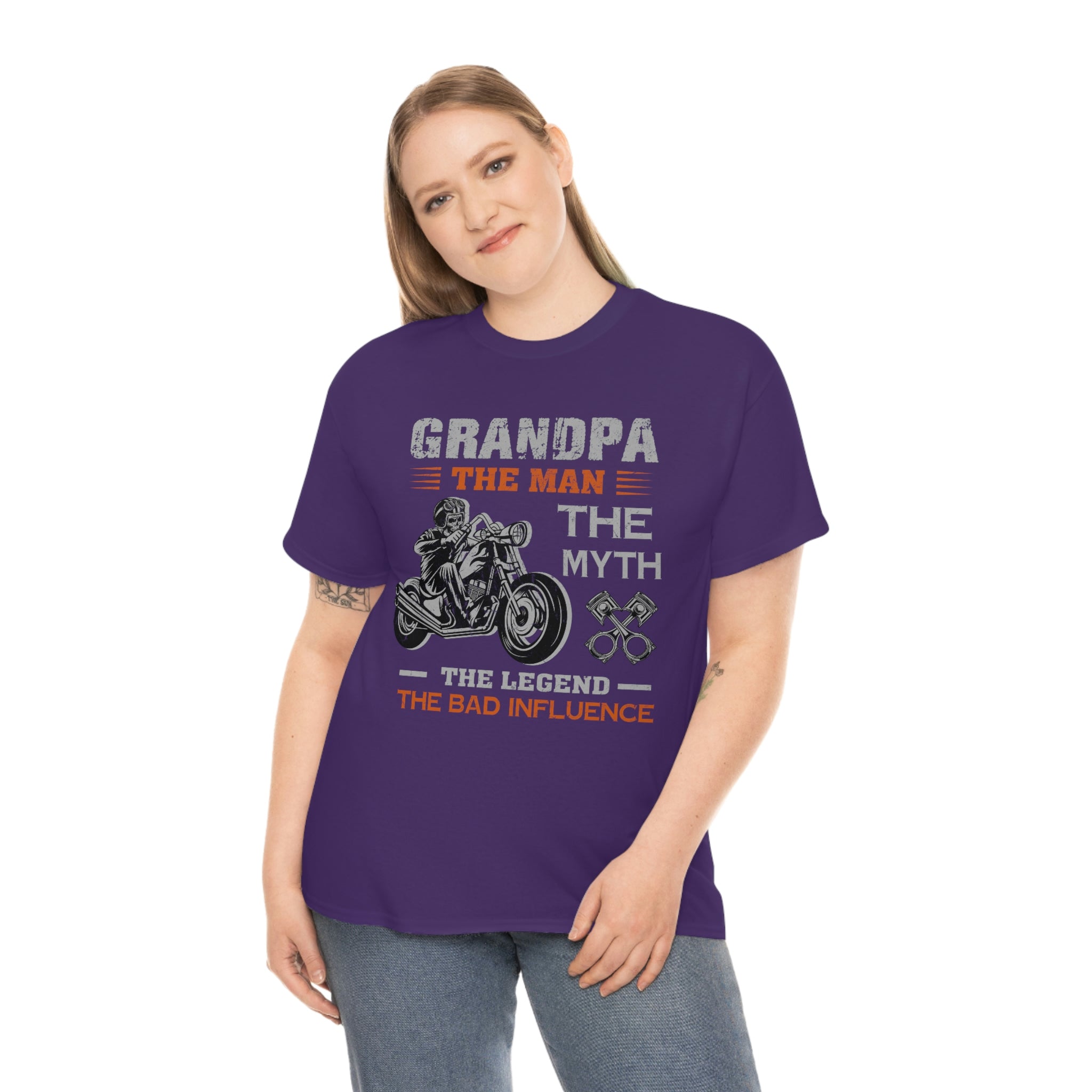 Biker Wear Funny Grandpa Old Man Bad Ass  Motorcyclist Bike Night Bike Week T-Shirt