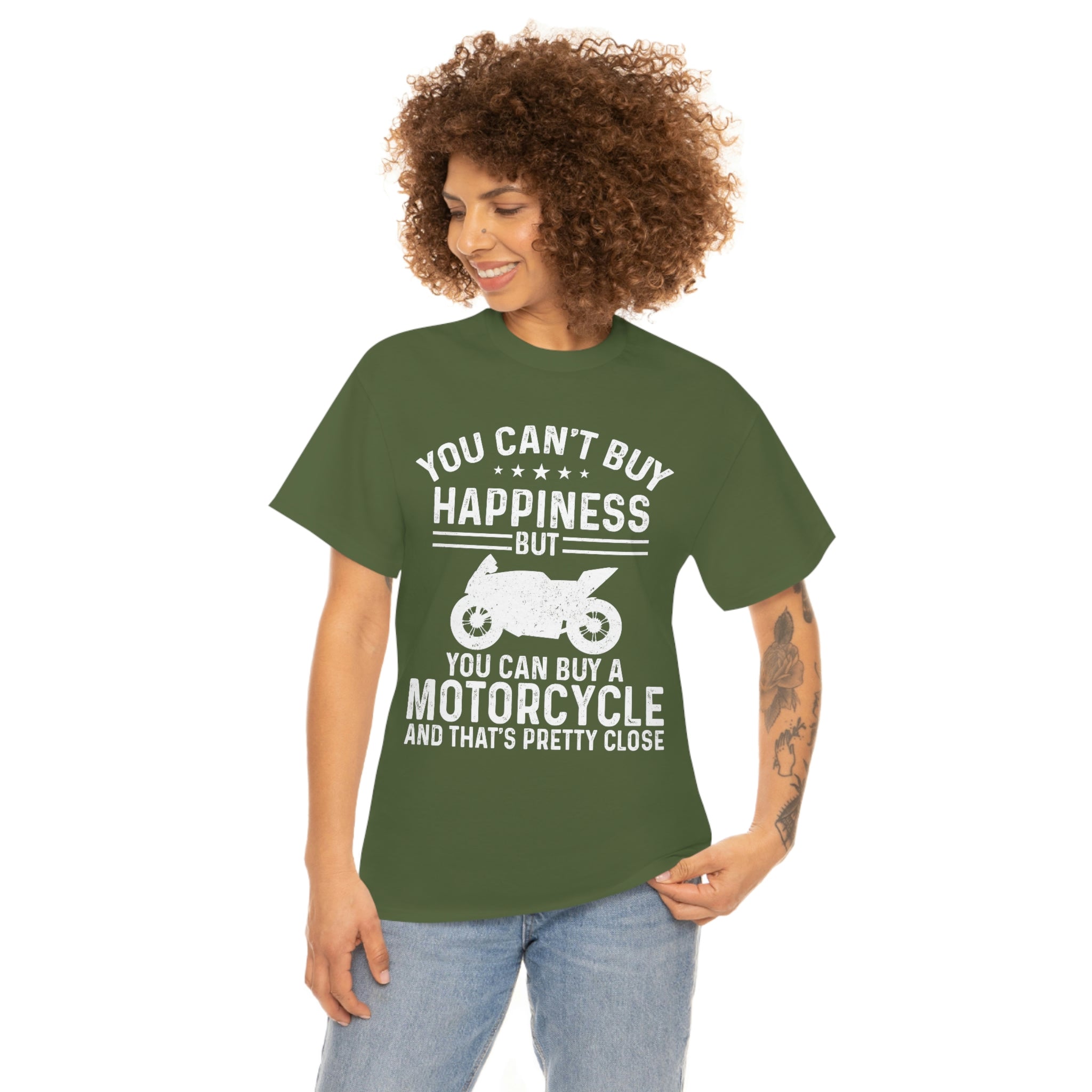 Biker Wear Funny You Cant Buy Happiness but you Can Buy a Motorcycle Bike Night Bike Week T-Shirt