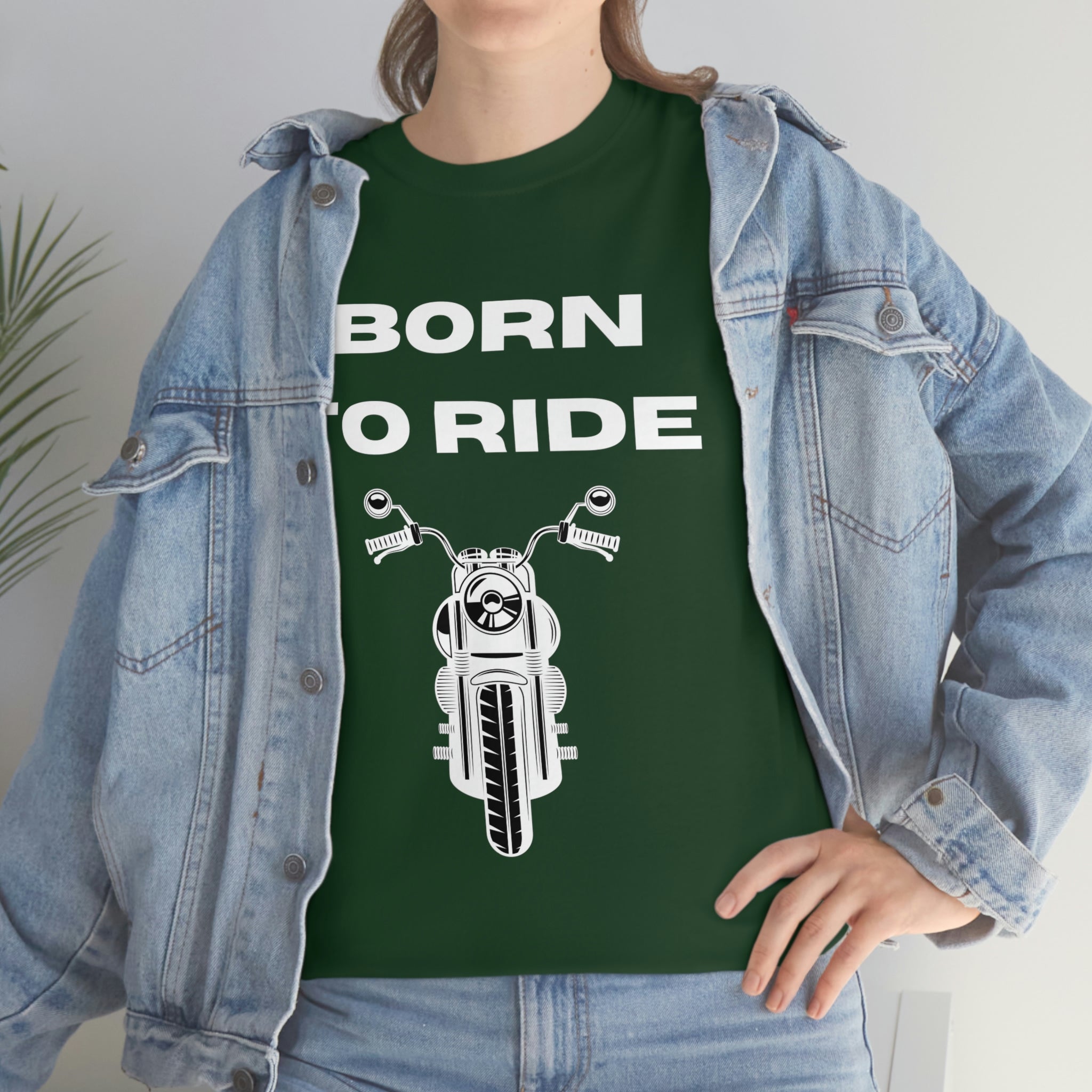 Unisex Funny Born to Ride Motorcycle T-Shirt