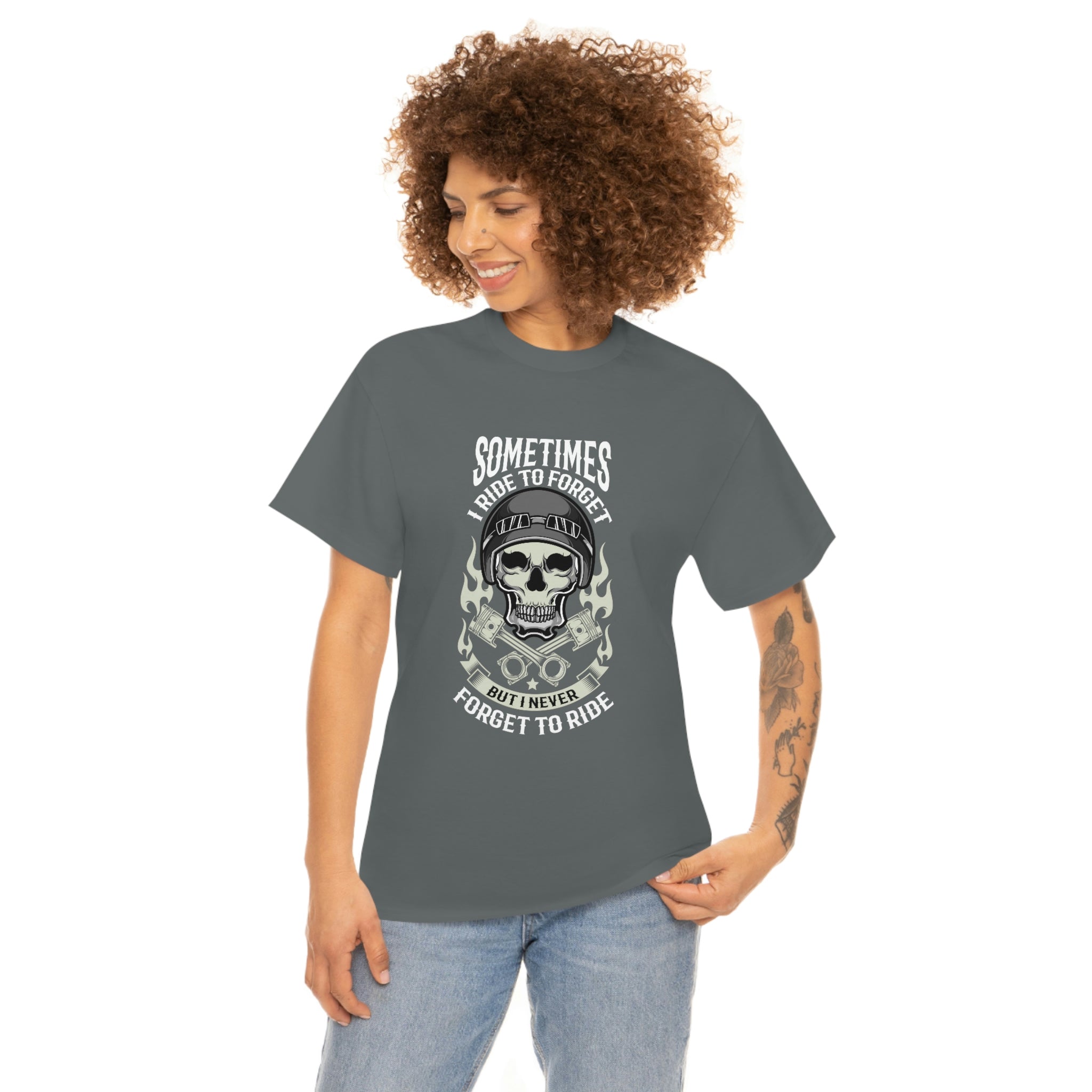 Biker Wear Funny Motorcyclist Never Forget to Ride Bike Night Bike Week T-Shirt