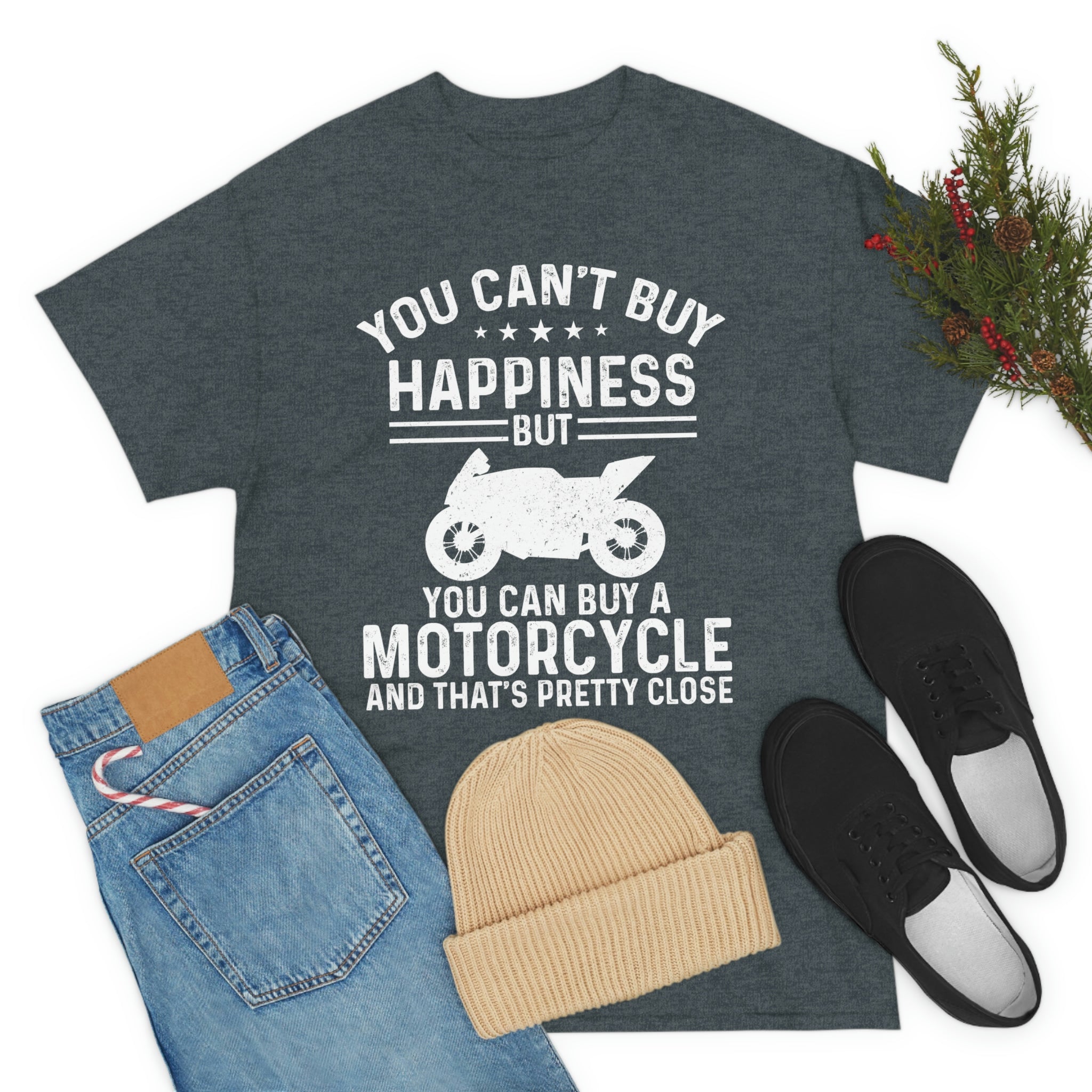 Biker Wear Funny You Cant Buy Happiness but you Can Buy a Motorcycle Bike Night Bike Week T-Shirt