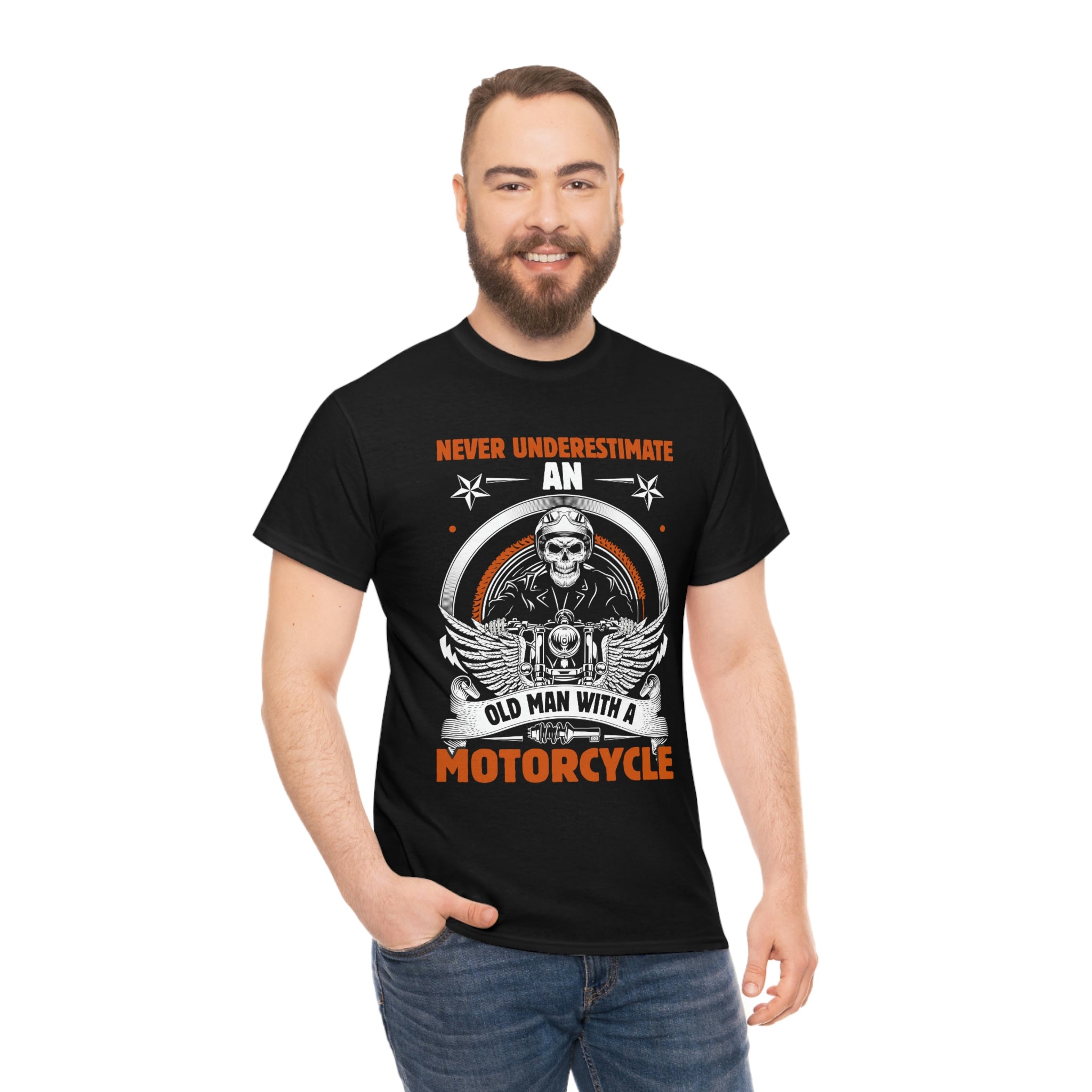 Funny Old Man Grandpa Geezer Motorcycle T-Shirt