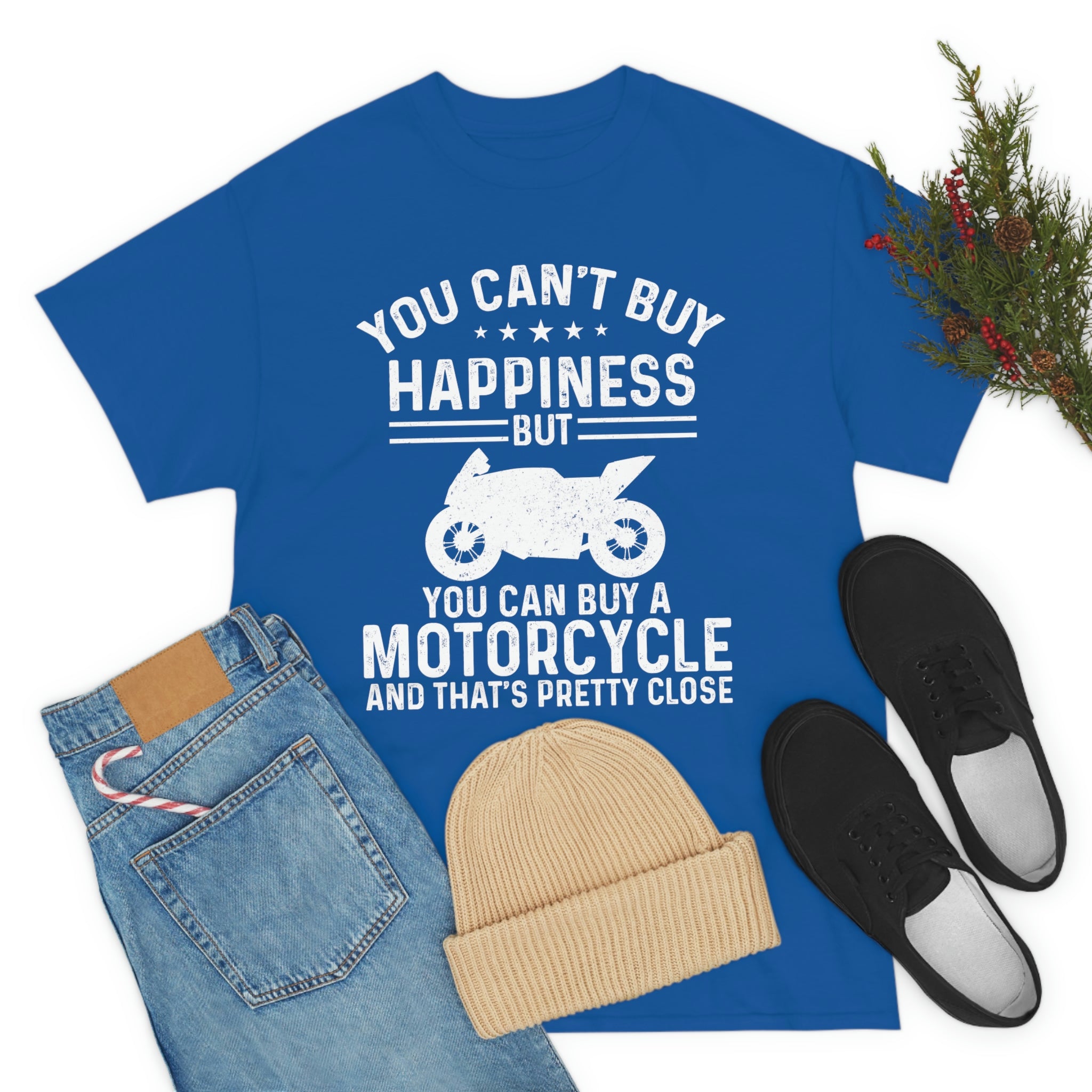 Biker Wear Funny You Cant Buy Happiness but you Can Buy a Motorcycle Bike Night Bike Week T-Shirt