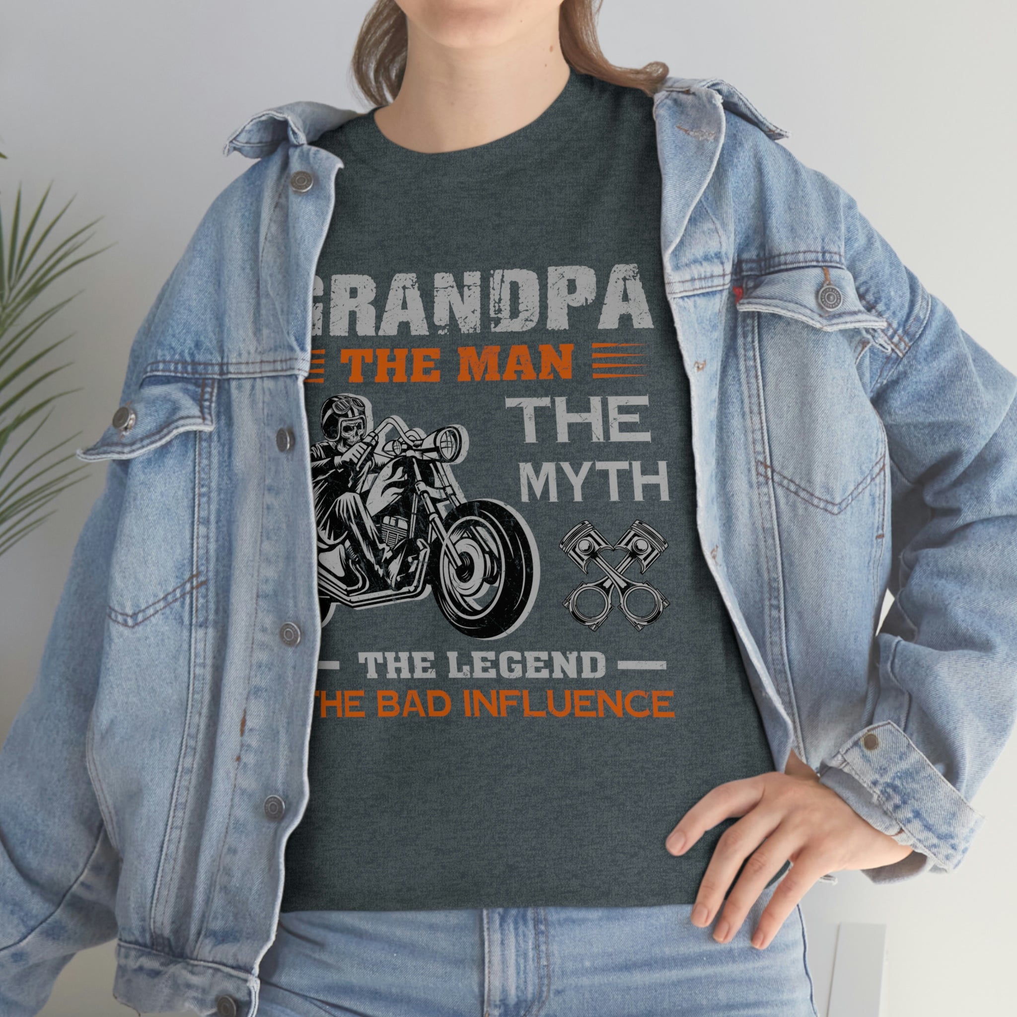 Biker Wear Funny Grandpa Old Man Bad Ass  Motorcyclist Bike Night Bike Week T-Shirt