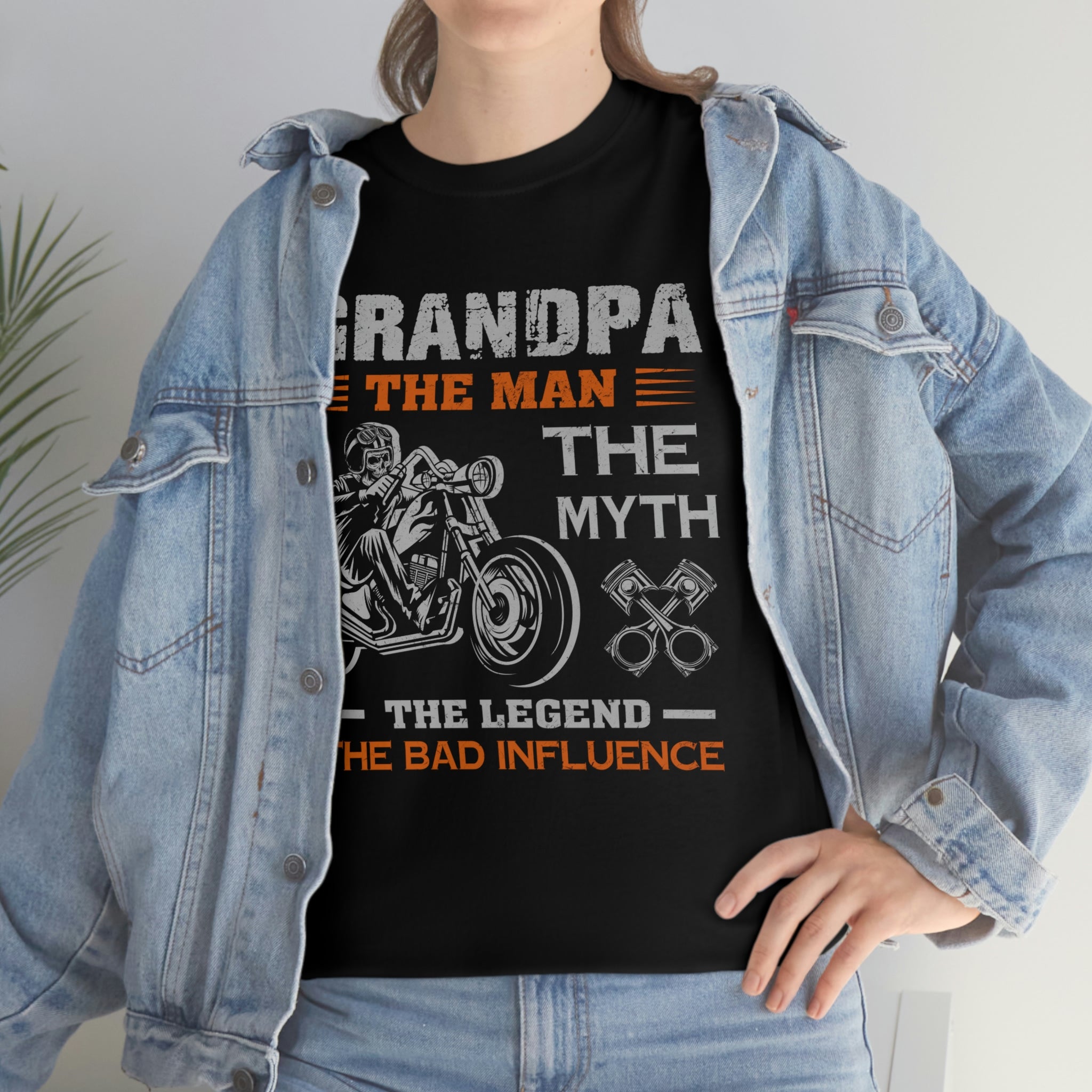 Biker Wear Funny Grandpa Old Man Bad Ass  Motorcyclist Bike Night Bike Week T-Shirt