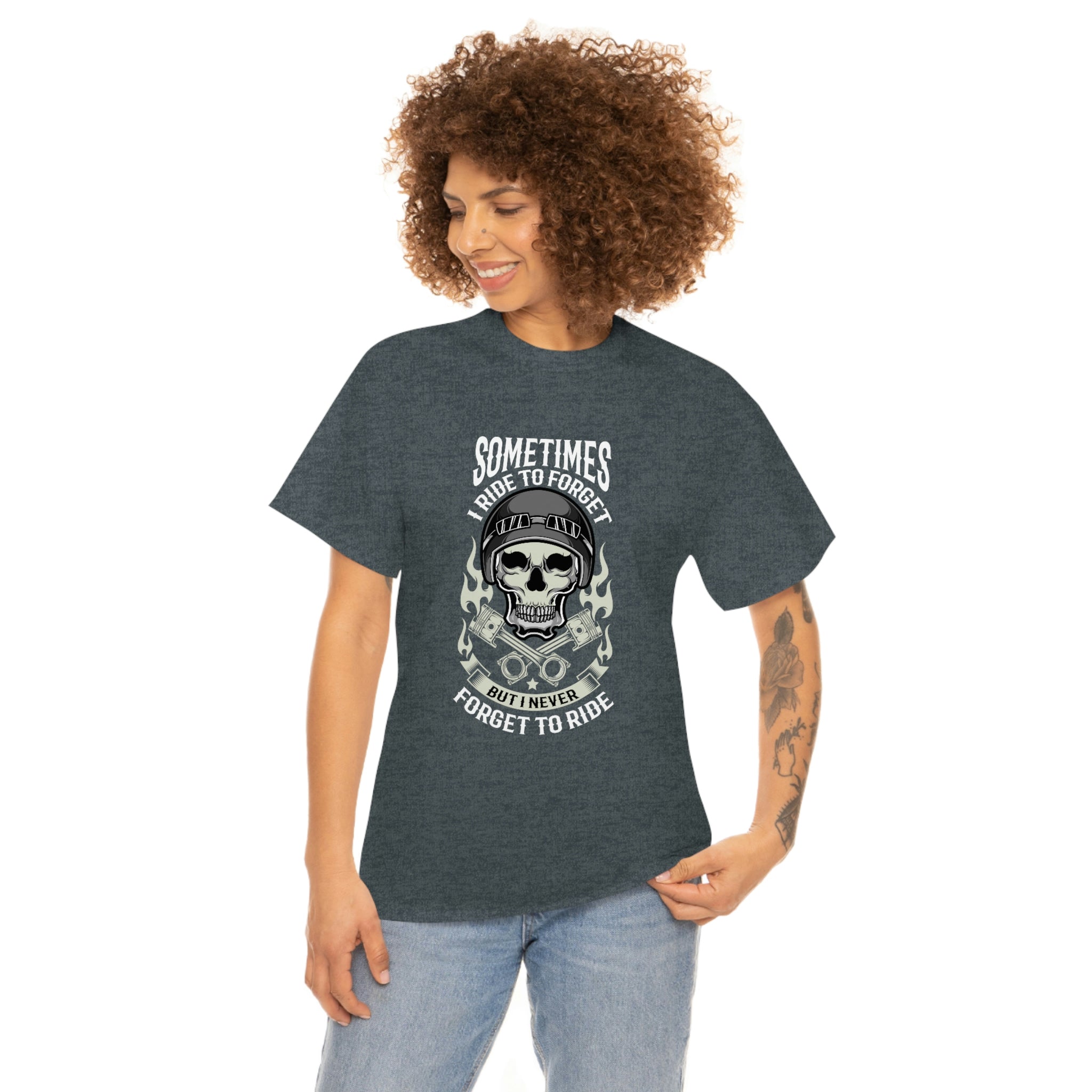 Biker Wear Funny Motorcyclist Never Forget to Ride Bike Night Bike Week T-Shirt