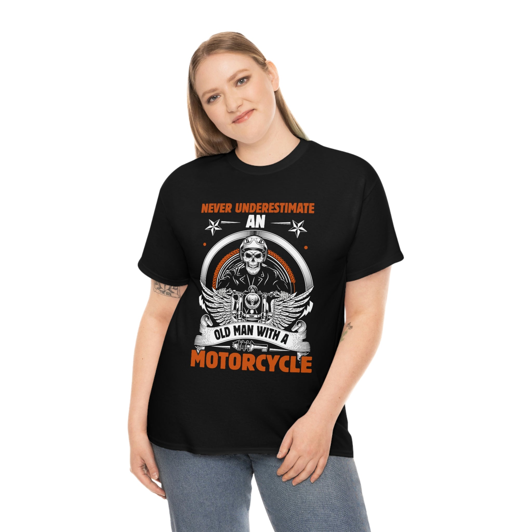 Funny Old Man Grandpa Geezer Motorcycle T-Shirt