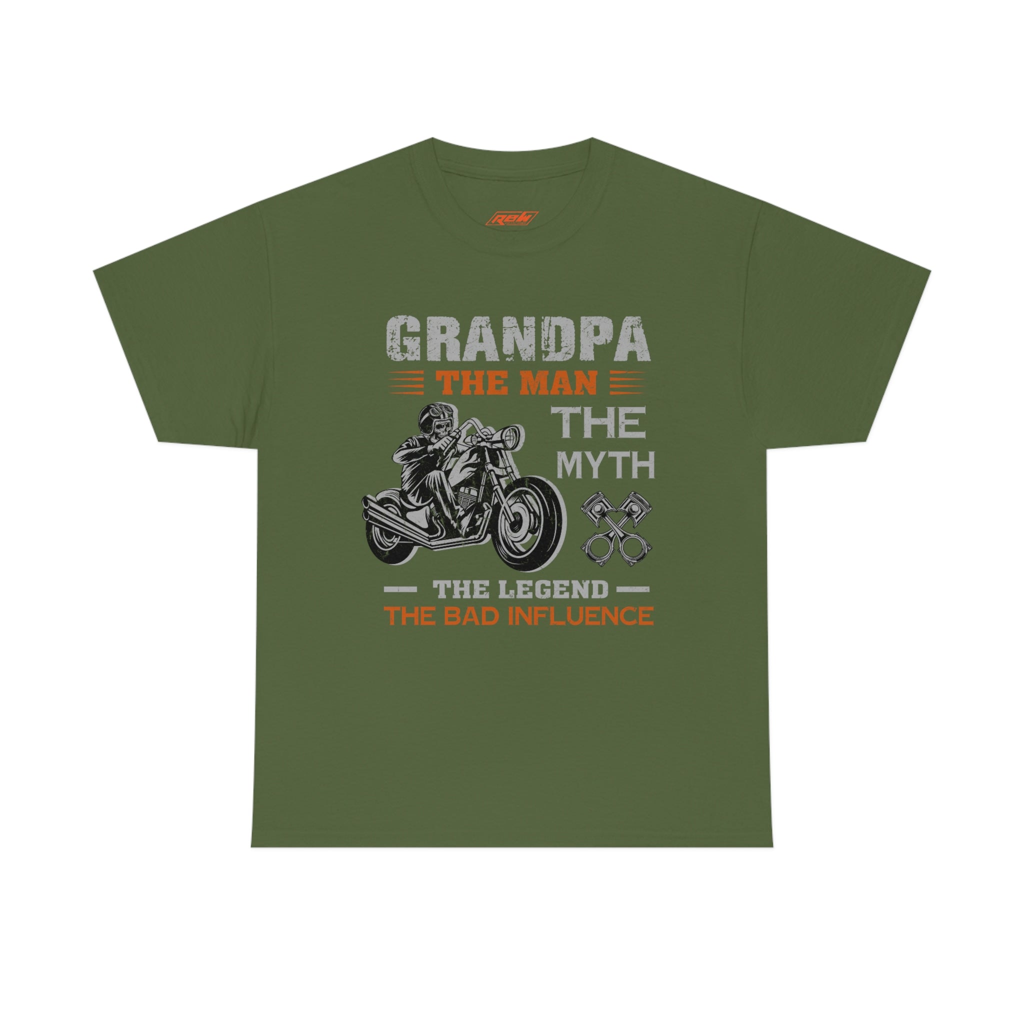 Biker Wear Funny Grandpa Old Man Bad Ass  Motorcyclist Bike Night Bike Week T-Shirt