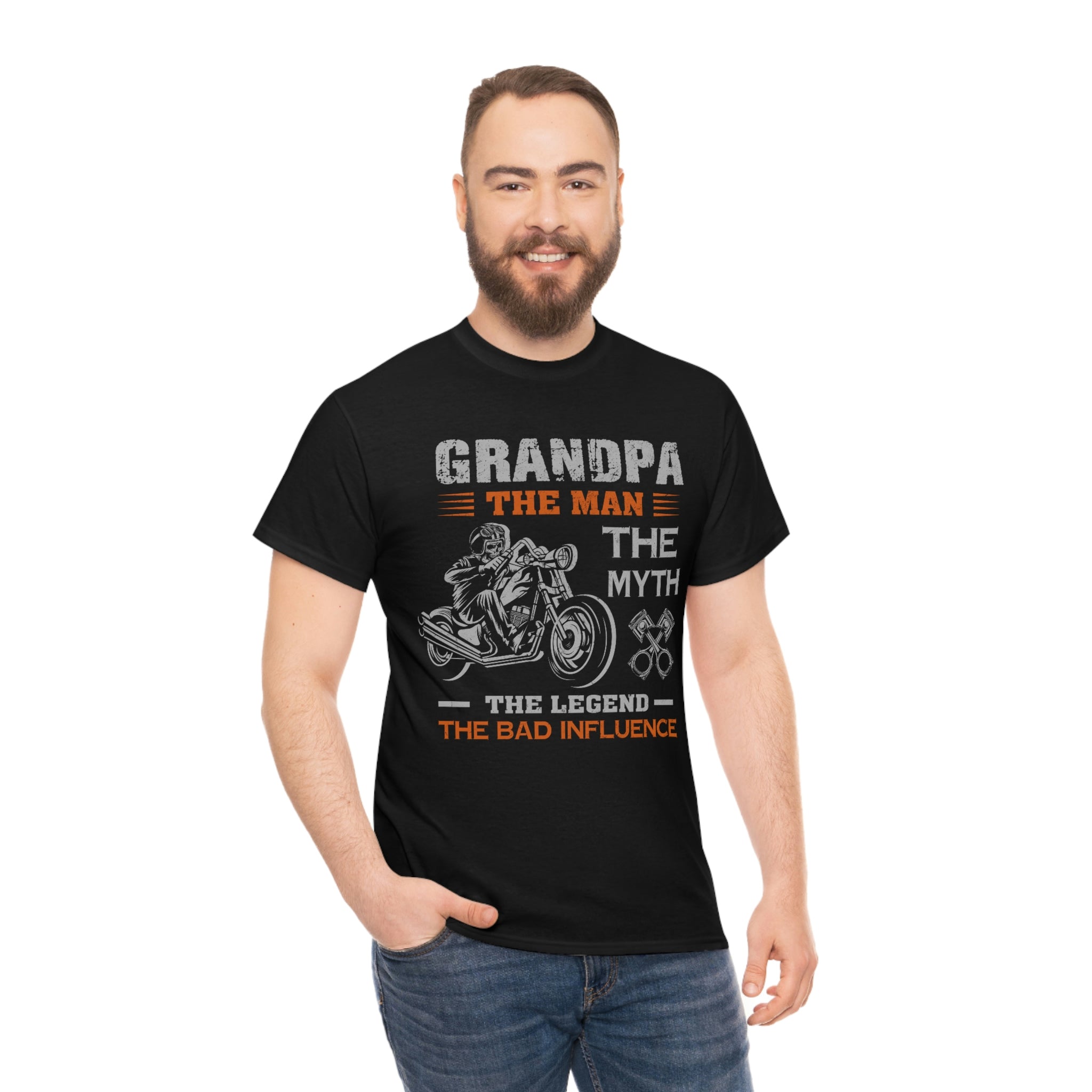 Biker Wear Funny Grandpa Old Man Bad Ass  Motorcyclist Bike Night Bike Week T-Shirt