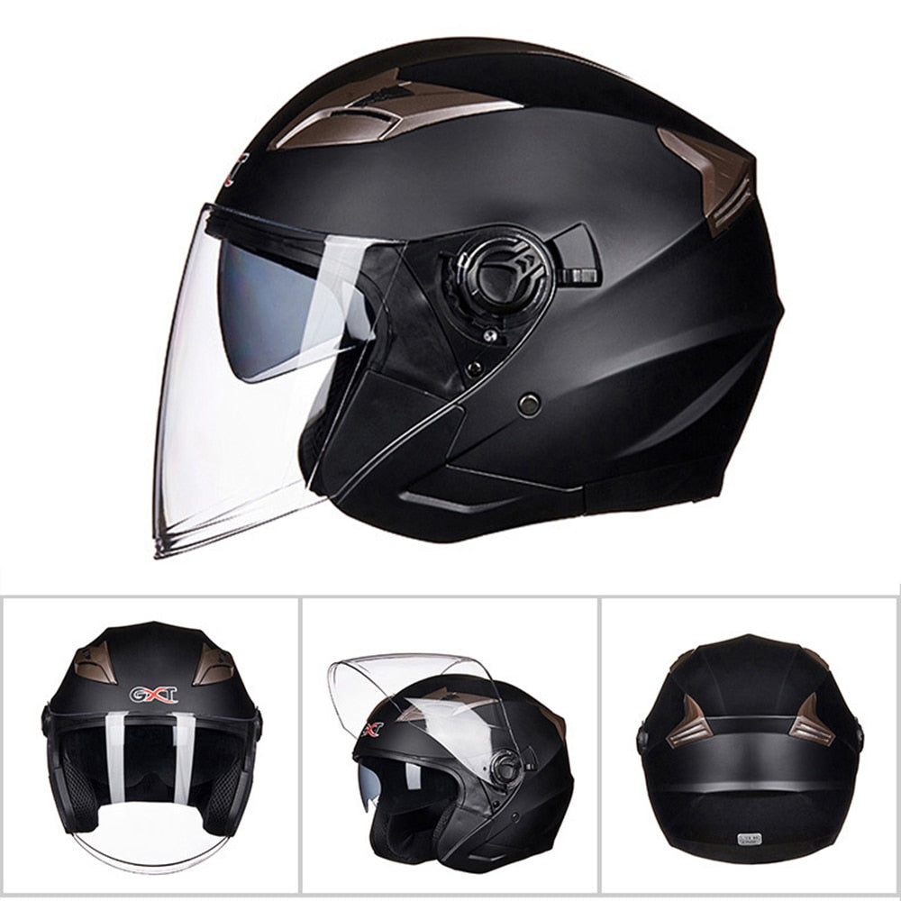 JDS Motorcycle Helmet Double Lens Moto Helmet Open Face Racing Helmet Casco Moto Capacete Casque Scooter Motorbike Helmet