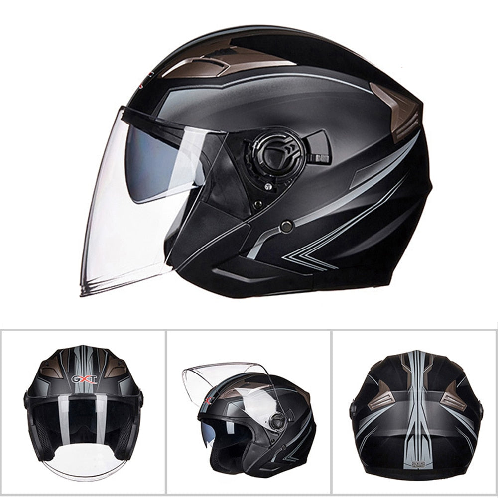 JDS Motorcycle Helmet Double Lens Moto Helmet Open Face Racing Helmet Casco Moto Capacete Casque Scooter Motorbike Helmet