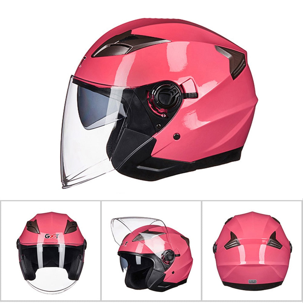 JDS Motorcycle Helmet Double Lens Moto Helmet Open Face Racing Helmet Casco Moto Capacete Casque Scooter Motorbike Helmet