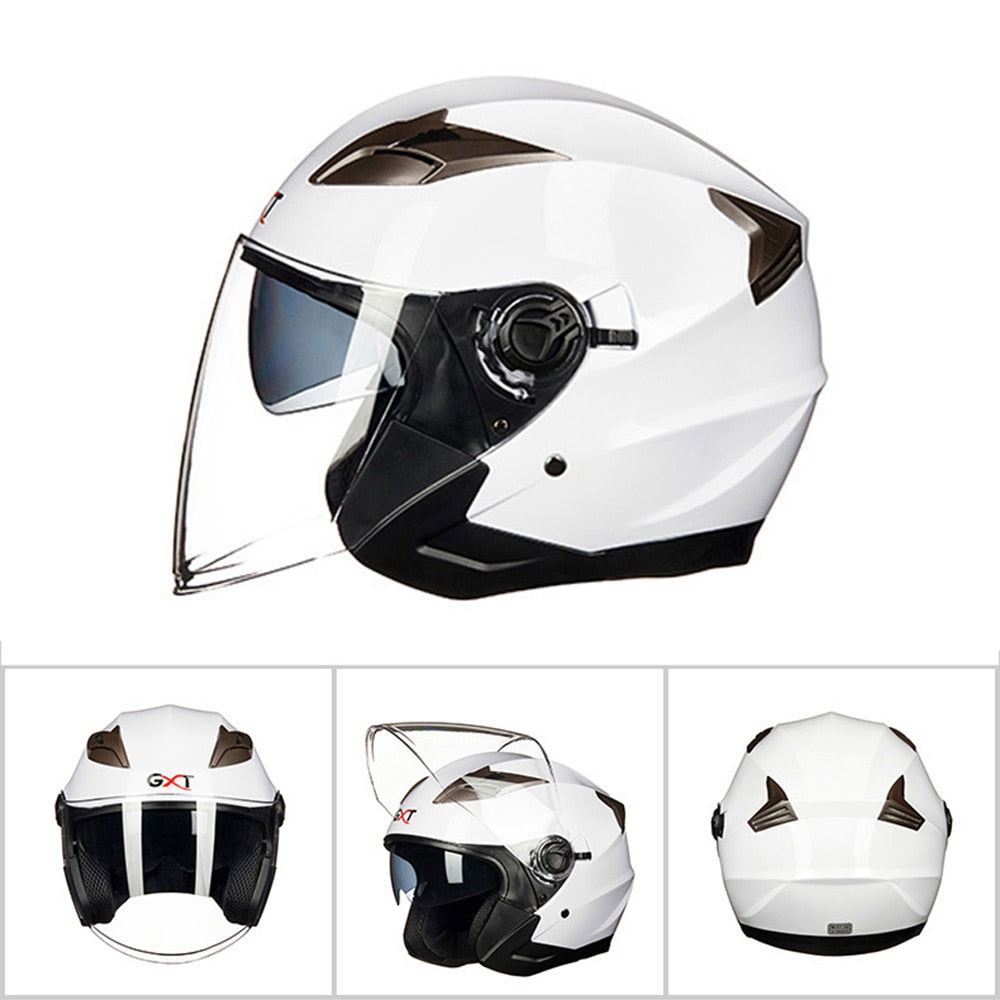 JDS Motorcycle Helmet Double Lens Moto Helmet Open Face Racing Helmet Casco Moto Capacete Casque Scooter Motorbike Helmet