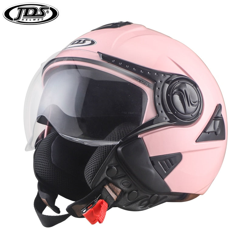 JDS Motorcycle Helmet Double Lens Moto Helmet Open Face Racing Helmet Casco Moto Capacete Casque Scooter Motorbike Helmet