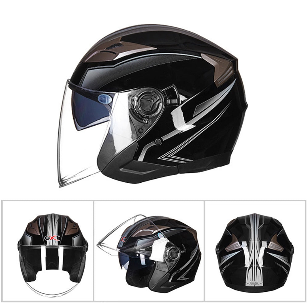 JDS Motorcycle Helmet Double Lens Moto Helmet Open Face Racing Helmet Casco Moto Capacete Casque Scooter Motorbike Helmet