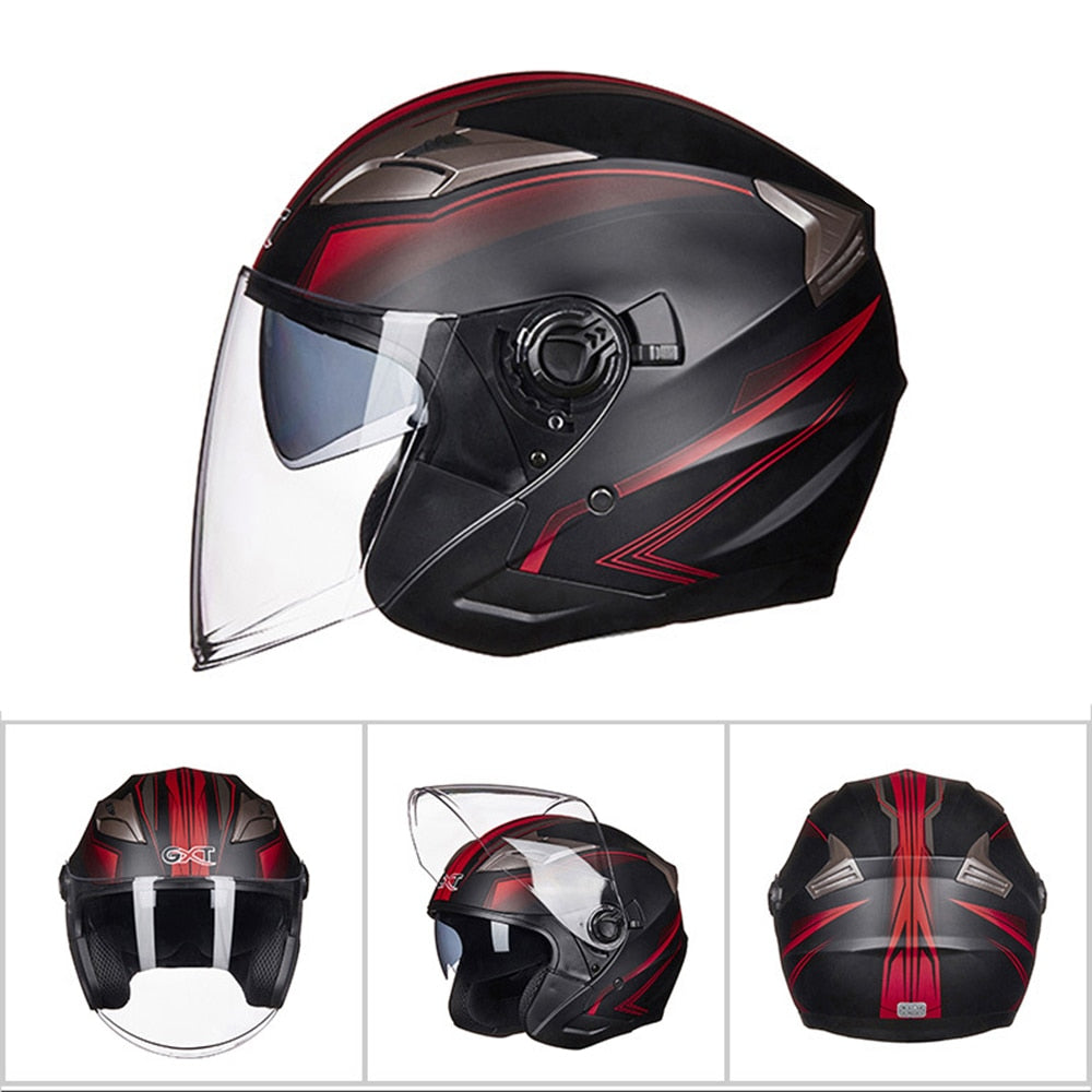 JDS Motorcycle Helmet Double Lens Moto Helmet Open Face Racing Helmet Casco Moto Capacete Casque Scooter Motorbike Helmet