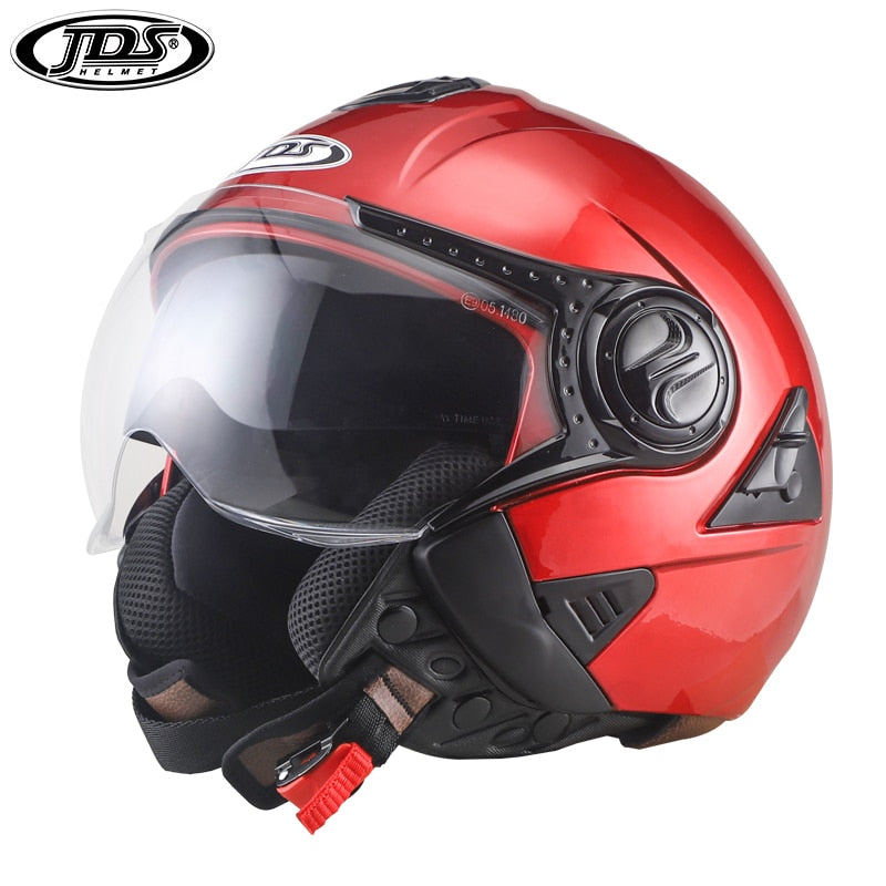 JDS Motorcycle Helmet Double Lens Moto Helmet Open Face Racing Helmet Casco Moto Capacete Casque Scooter Motorbike Helmet