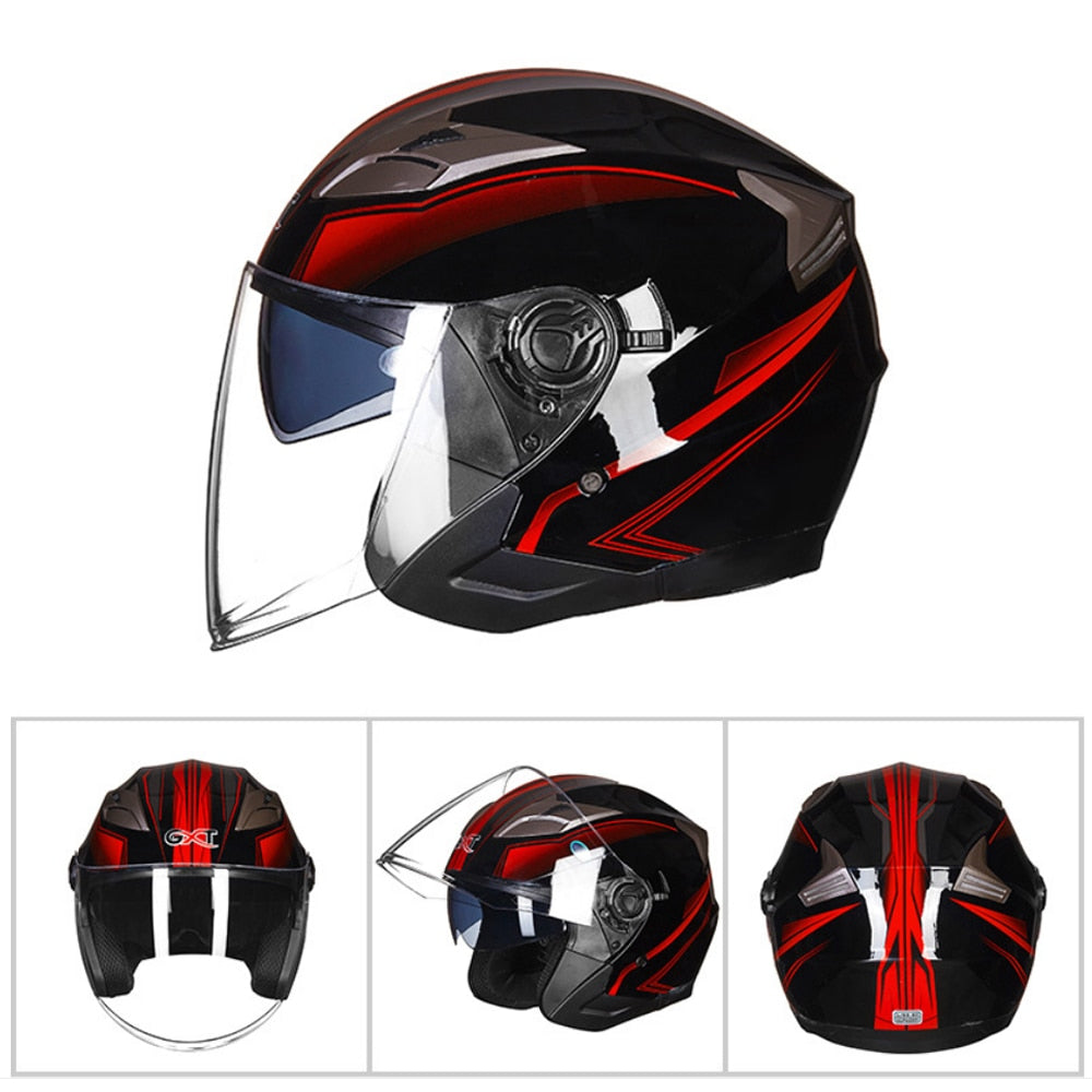 JDS Motorcycle Helmet Double Lens Moto Helmet Open Face Racing Helmet Casco Moto Capacete Casque Scooter Motorbike Helmet