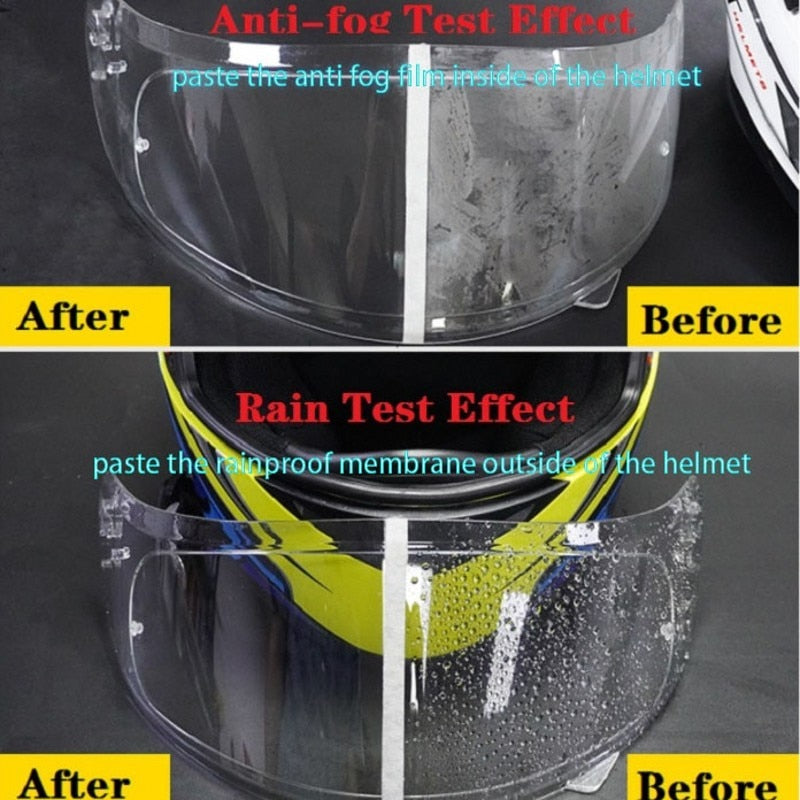 Universal Motorcycle Helmet Anti-fog Film and Rainproof Film Durable Nano Coating Sticker Film Helmet Accessories