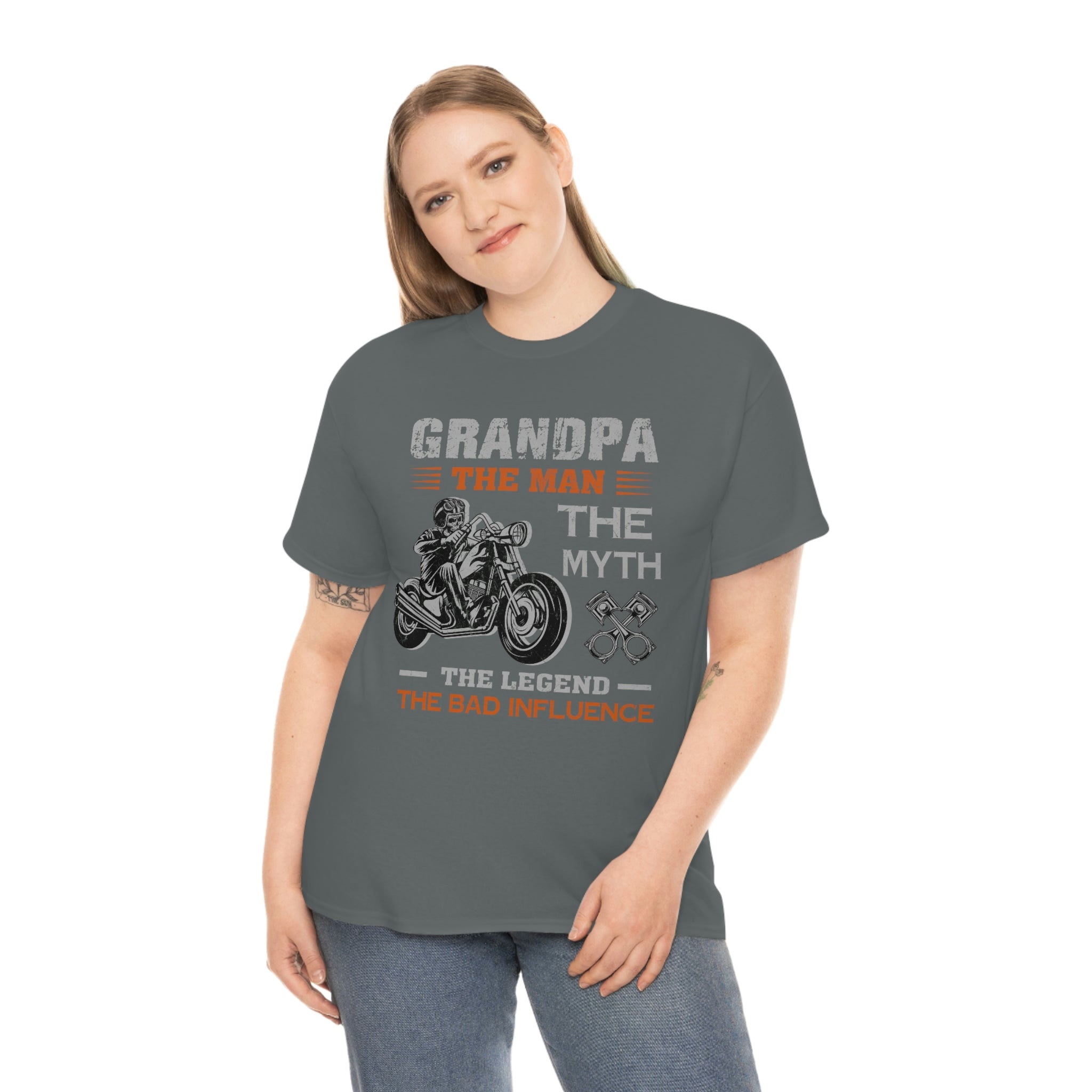 Biker Wear Funny Grandpa Old Man Bad Ass  Motorcyclist Bike Night Bike Week T-Shirt