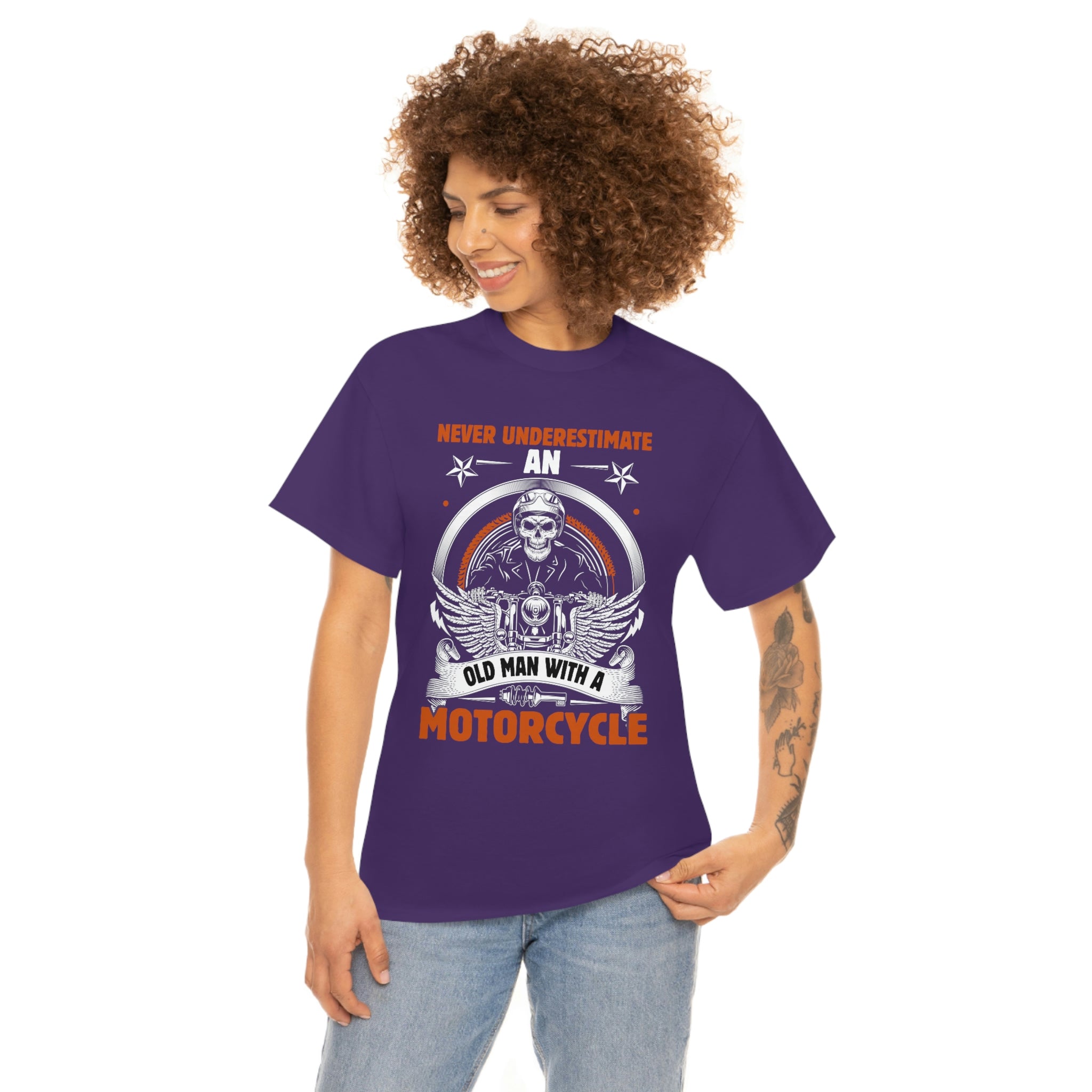 Funny Old Man Grandpa Geezer Motorcycle T-Shirt