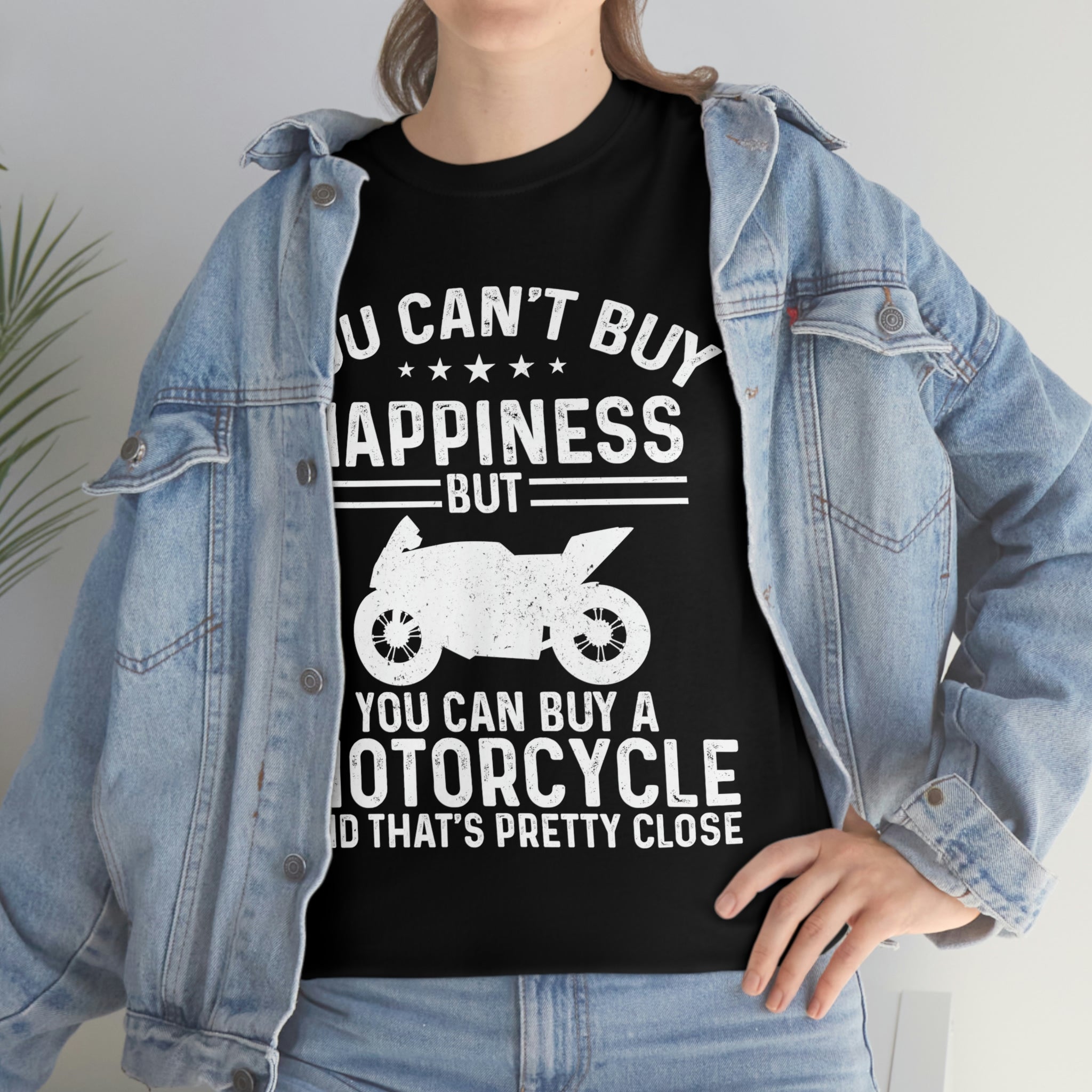 Biker Wear Funny You Cant Buy Happiness but you Can Buy a Motorcycle Bike Night Bike Week T-Shirt