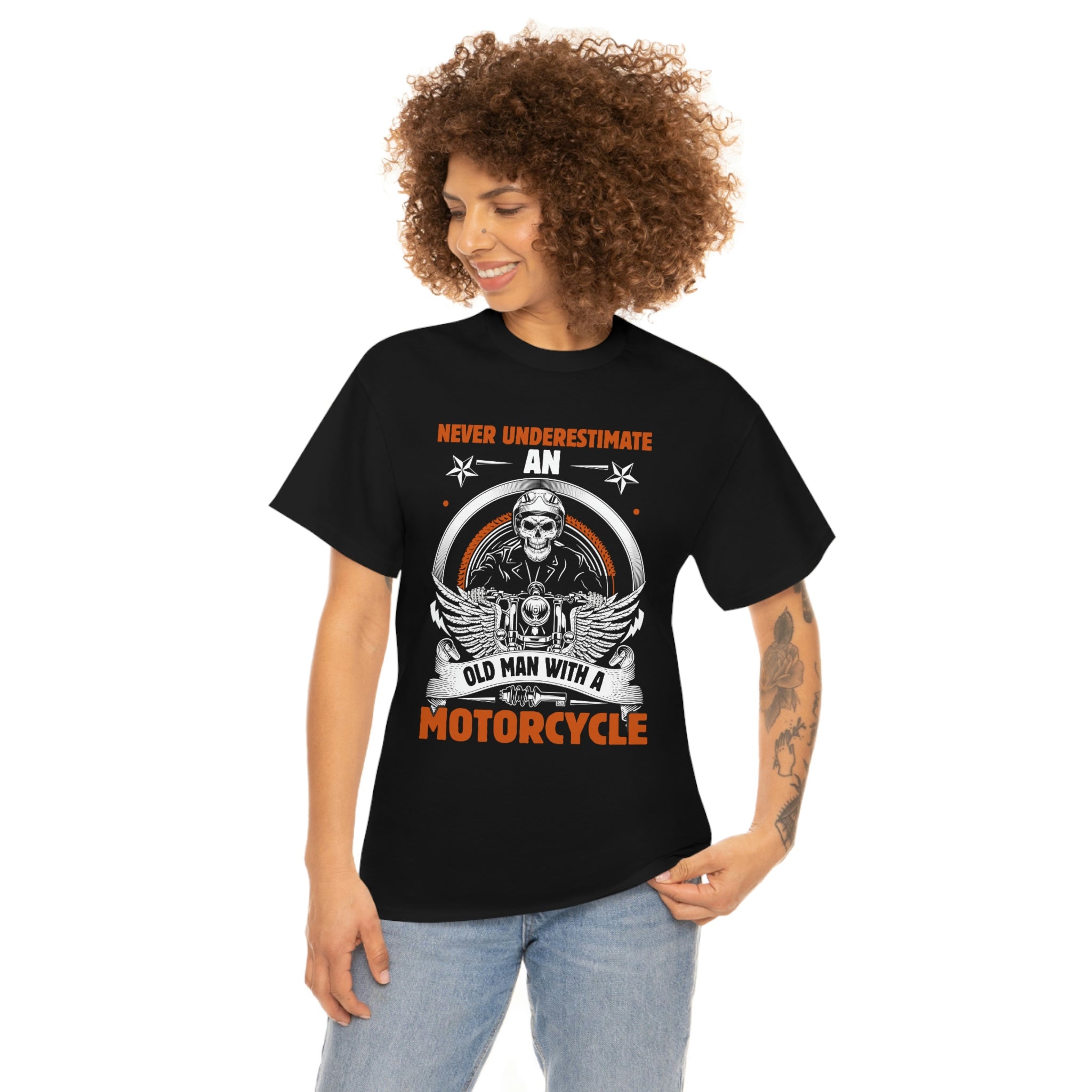 Funny Old Man Grandpa Geezer Motorcycle T-Shirt