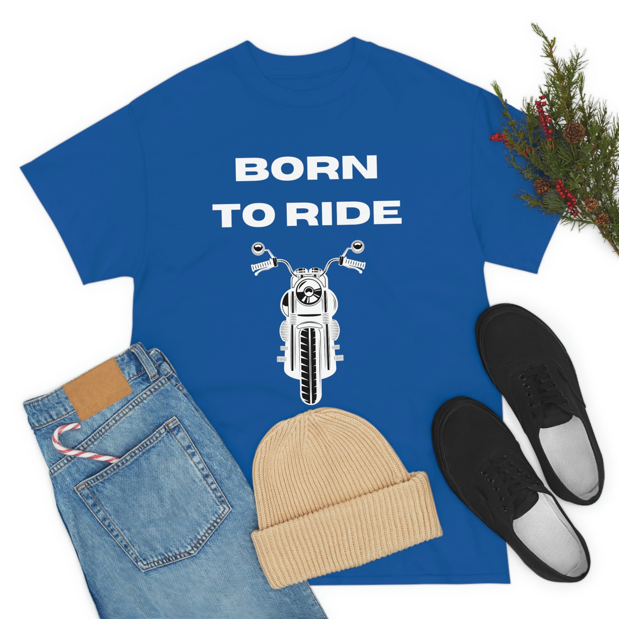 Unisex Funny Born to Ride Motorcycle T-Shirt