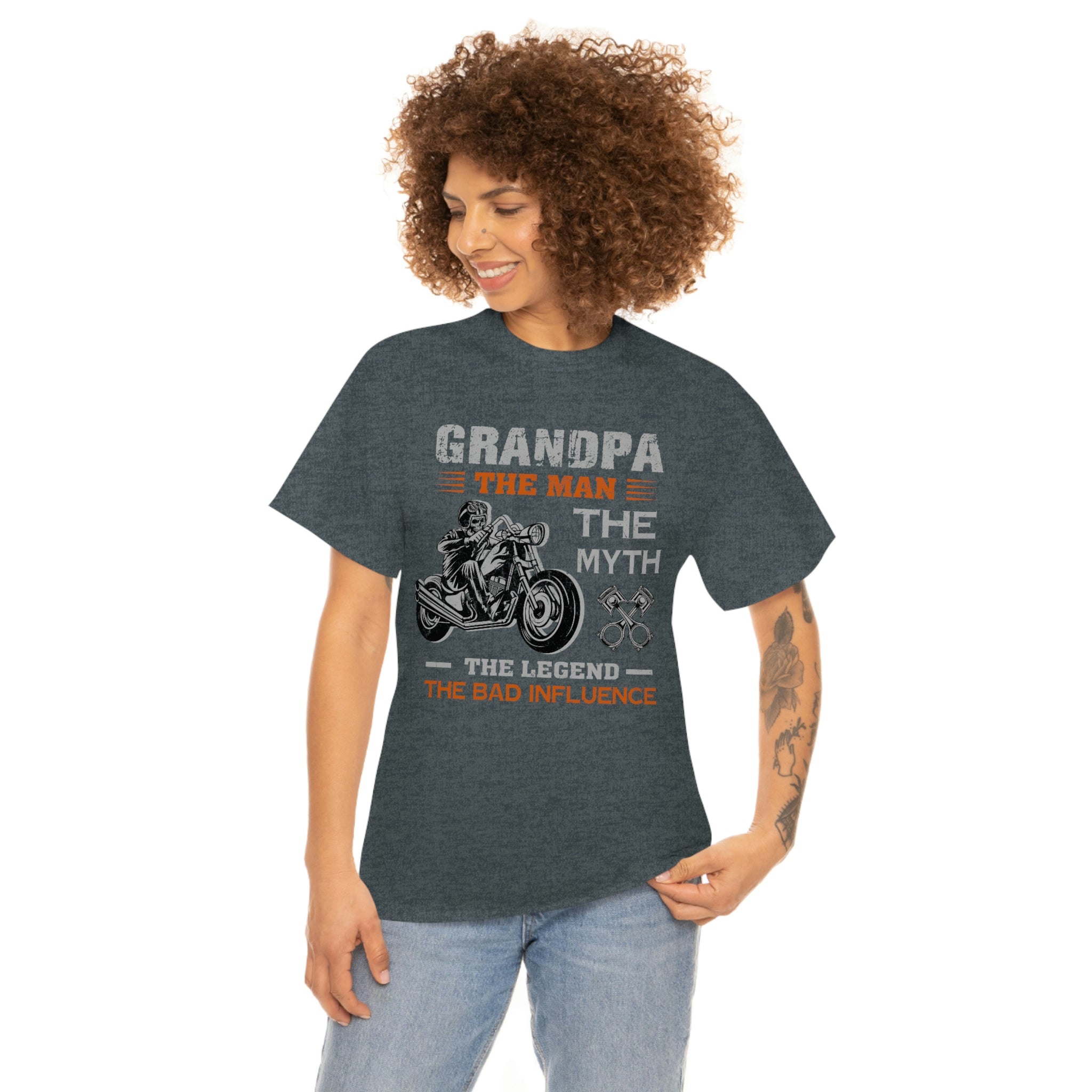 Biker Wear Funny Grandpa Old Man Bad Ass  Motorcyclist Bike Night Bike Week T-Shirt