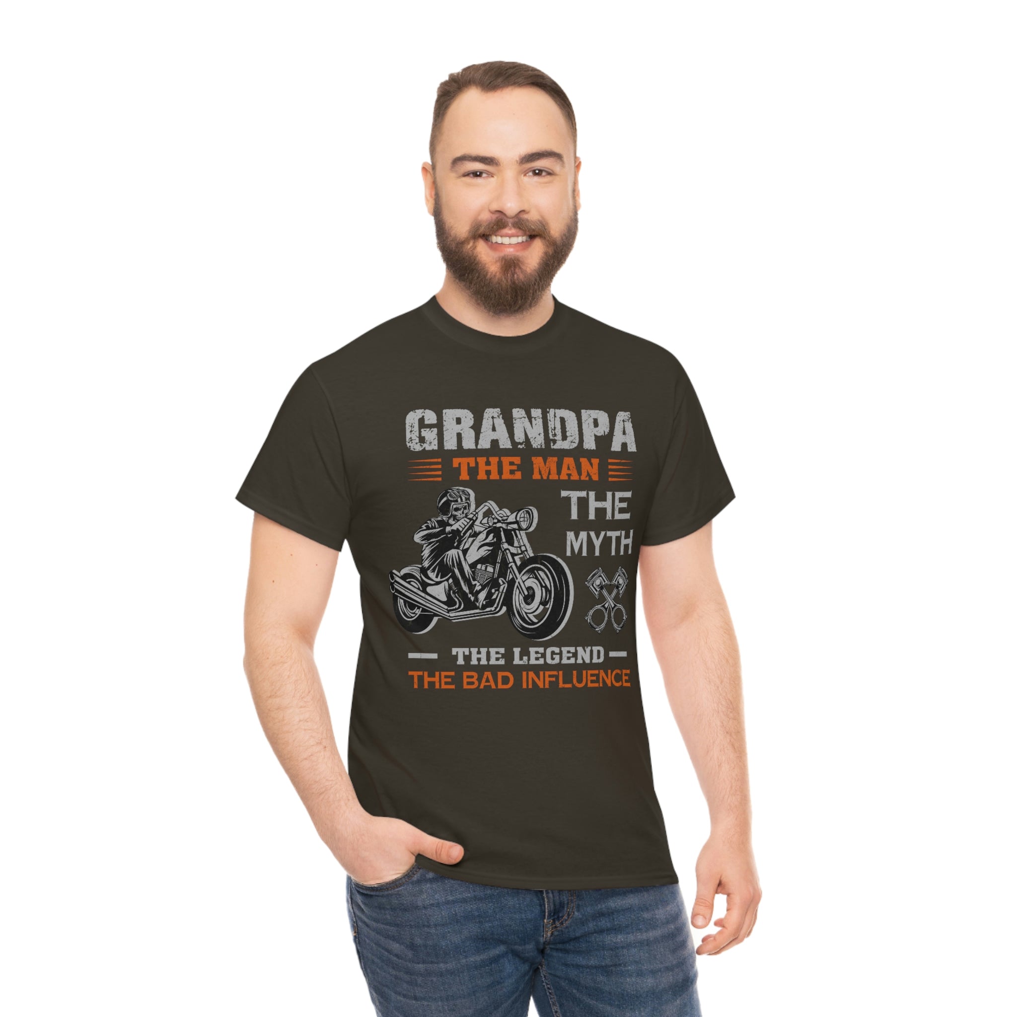 Biker Wear Funny Grandpa Old Man Bad Ass  Motorcyclist Bike Night Bike Week T-Shirt