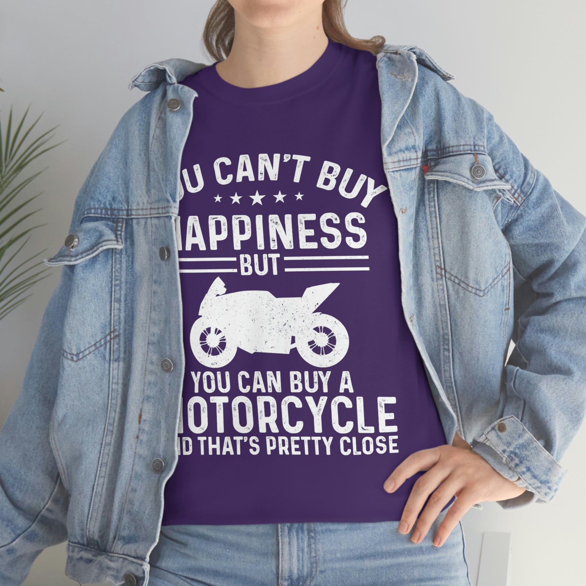 Biker Wear Funny You Cant Buy Happiness but you Can Buy a Motorcycle Bike Night Bike Week T-Shirt