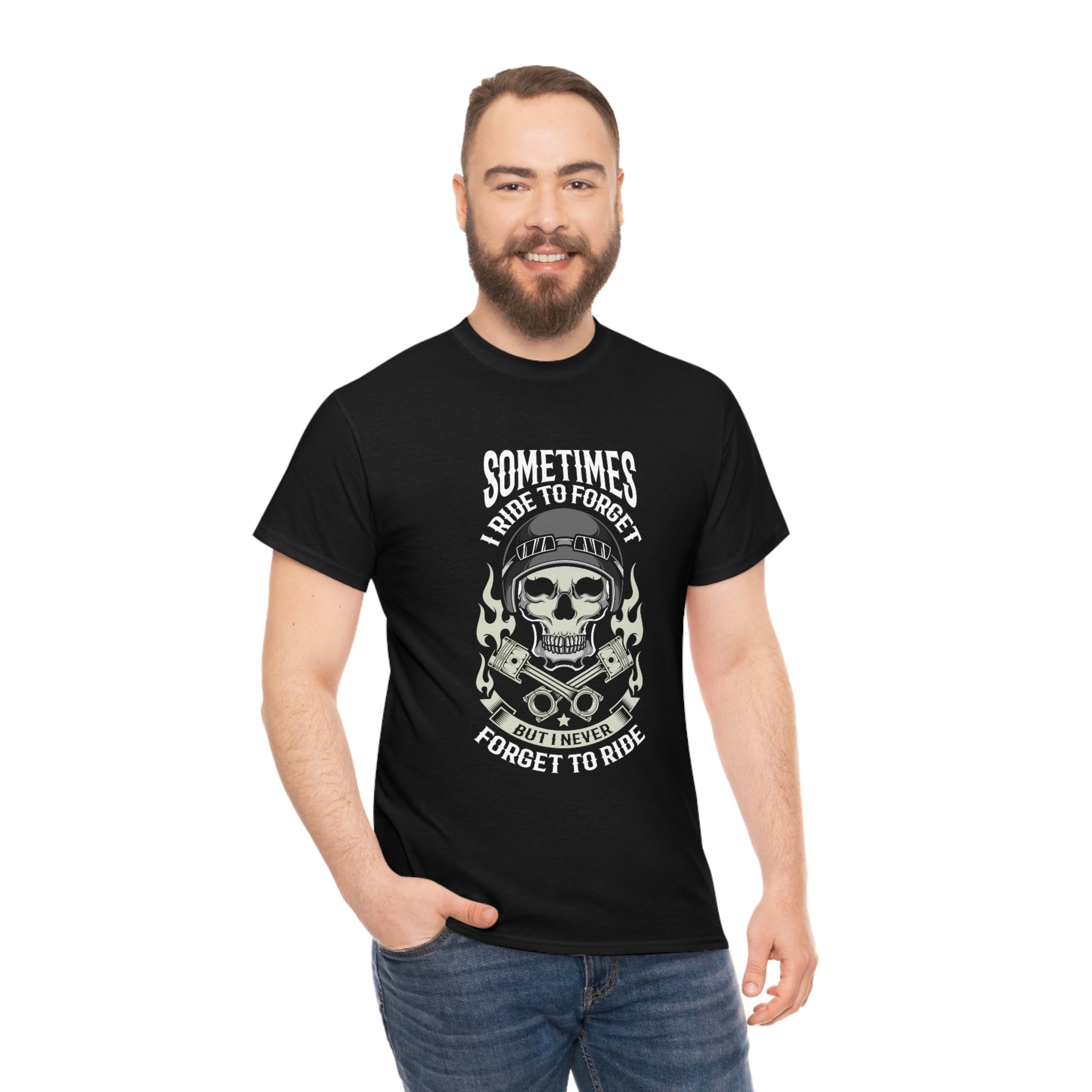 Biker Wear Funny Motorcyclist Never Forget to Ride Bike Night Bike Week T-Shirt