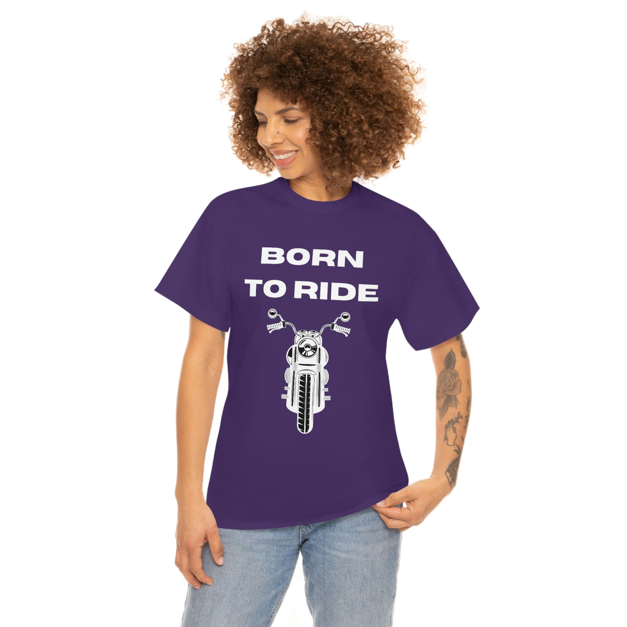 Unisex Funny Born to Ride Motorcycle T-Shirt