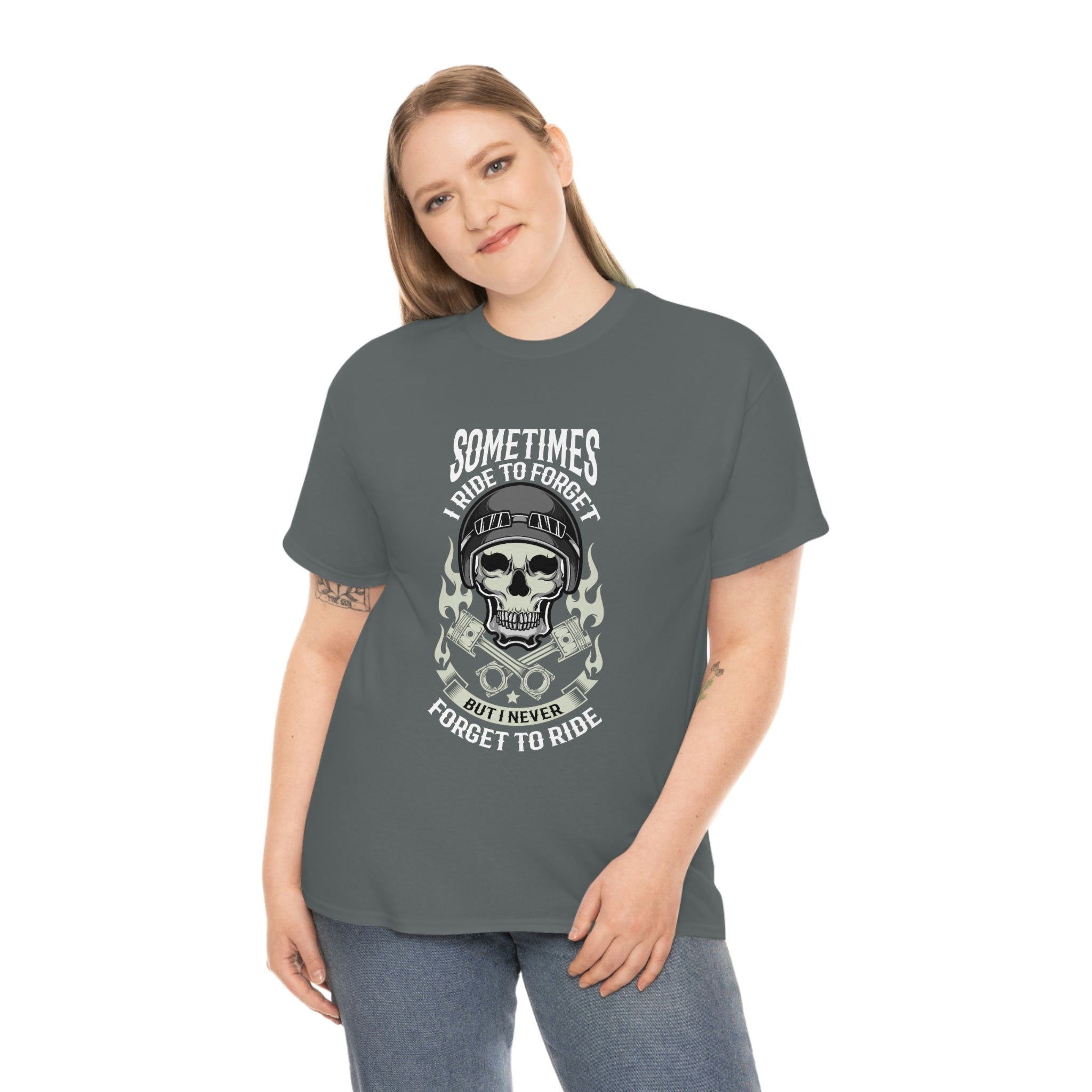 Biker Wear Funny Motorcyclist Never Forget to Ride Bike Night Bike Week T-Shirt