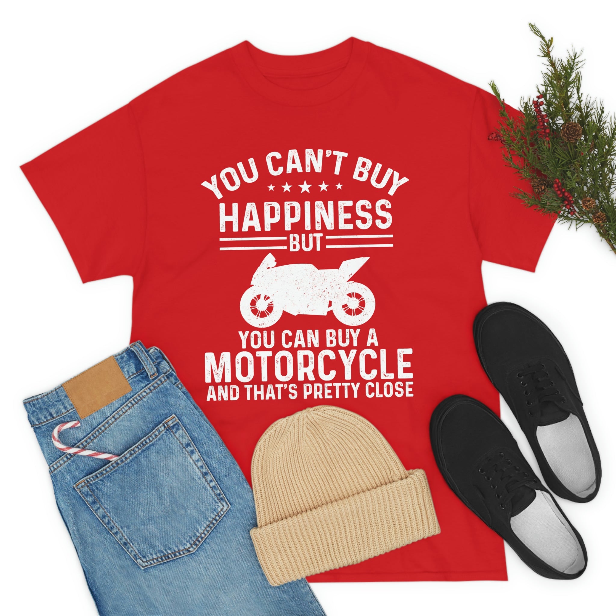 Biker Wear Funny You Cant Buy Happiness but you Can Buy a Motorcycle Bike Night Bike Week T-Shirt