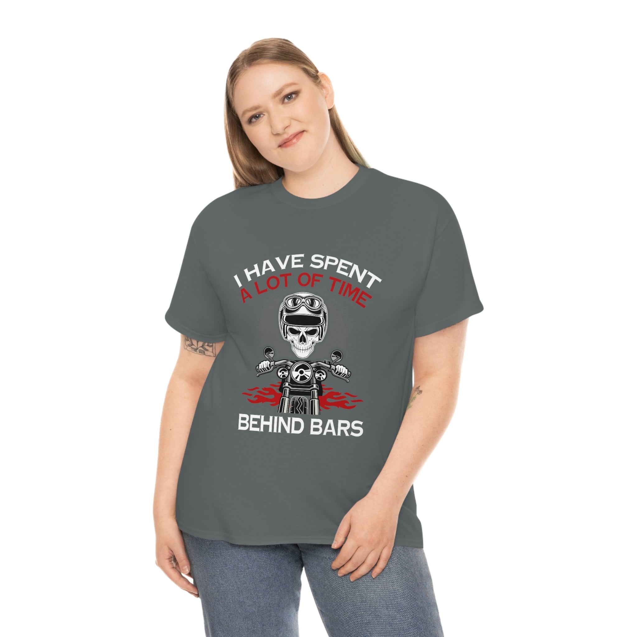 Biker Wear Motorcyclist Life Behind Bars Funny Motorcycle Bike Night Bike Week T-Shirt