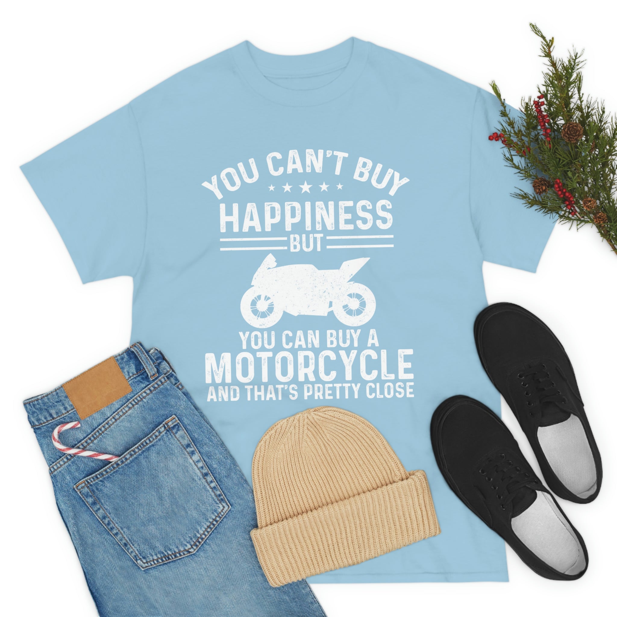 Biker Wear Funny You Cant Buy Happiness but you Can Buy a Motorcycle Bike Night Bike Week T-Shirt