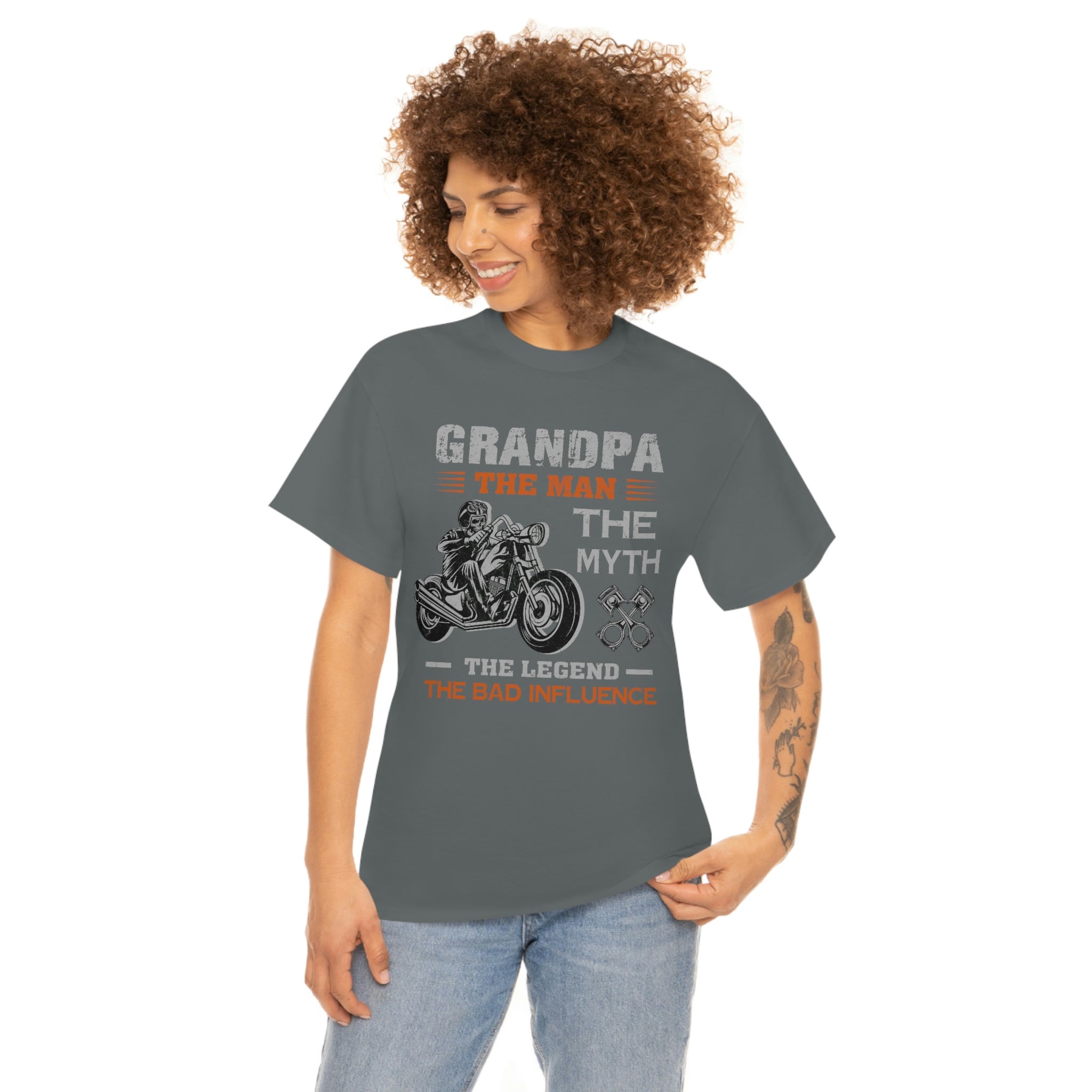 Biker Wear Funny Grandpa Old Man Bad Ass  Motorcyclist Bike Night Bike Week T-Shirt