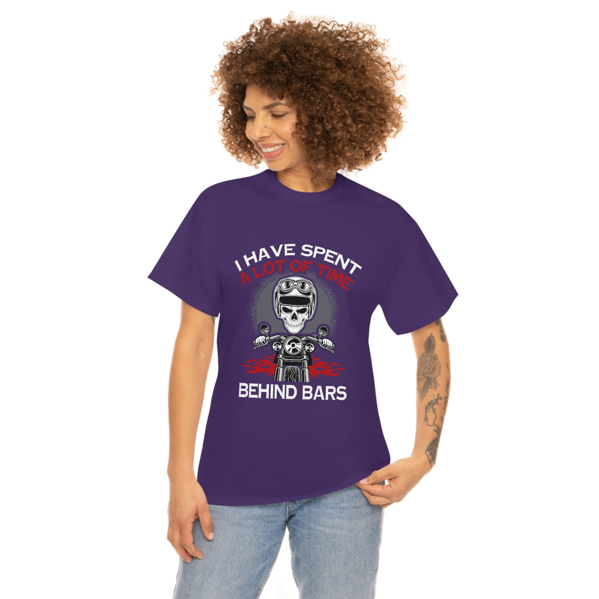 Biker Wear Motorcyclist Life Behind Bars Funny Motorcycle Bike Night Bike Week T-Shirt