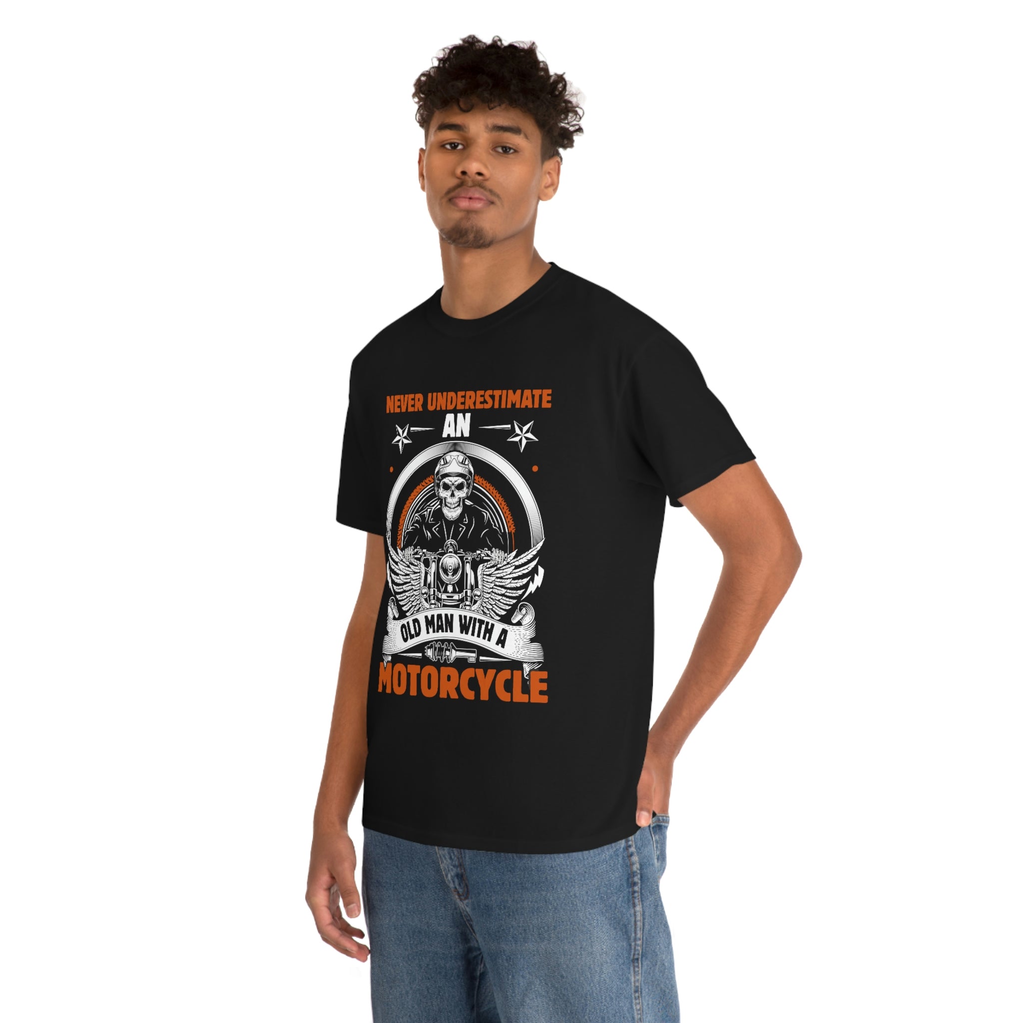 Funny Old Man Grandpa Geezer Motorcycle T-Shirt