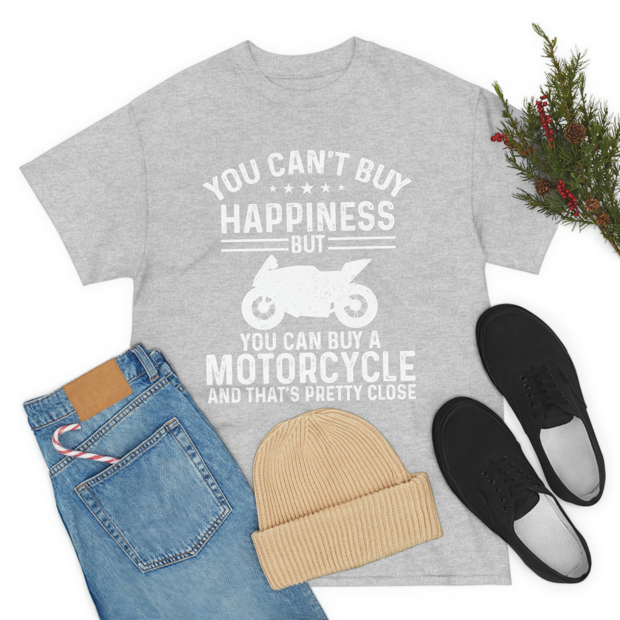 Biker Wear Funny You Cant Buy Happiness but you Can Buy a Motorcycle Bike Night Bike Week T-Shirt