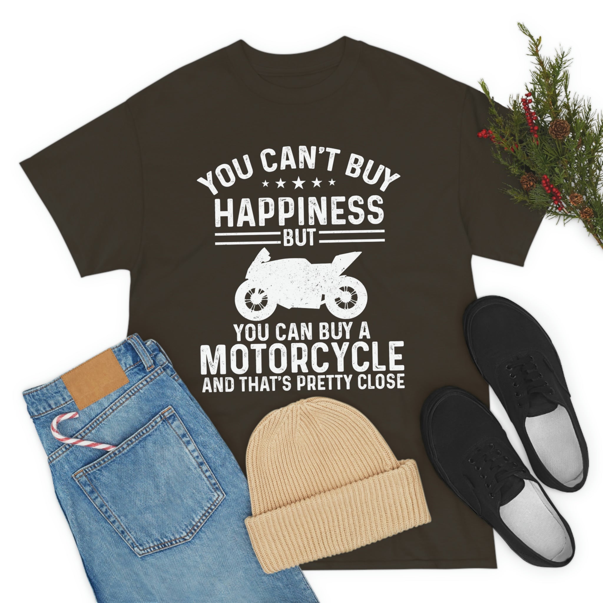 Biker Wear Funny You Cant Buy Happiness but you Can Buy a Motorcycle Bike Night Bike Week T-Shirt